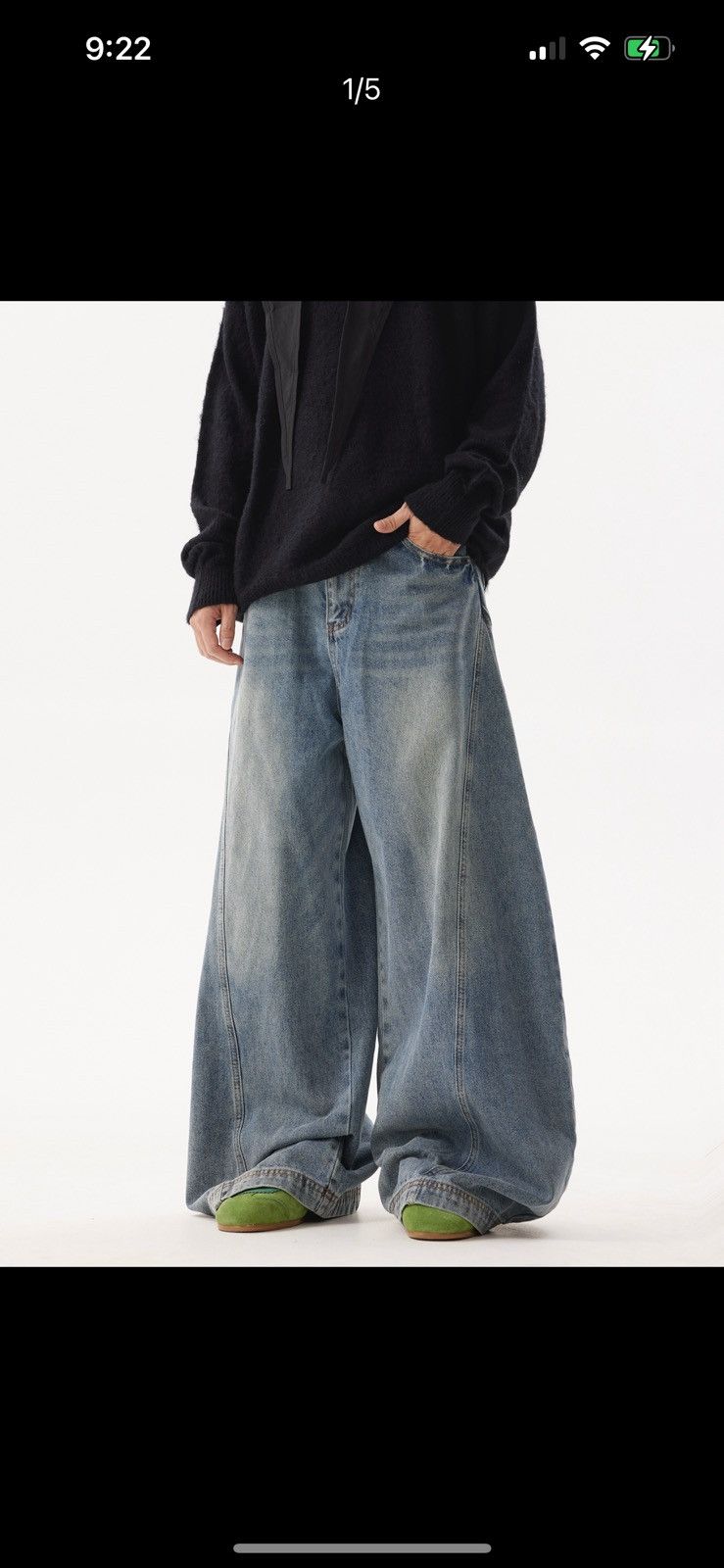 Other BTSG BAGGY WIDE LEG BLUE JEANS Size US 36 / EU 52 - 1 Thumbnail