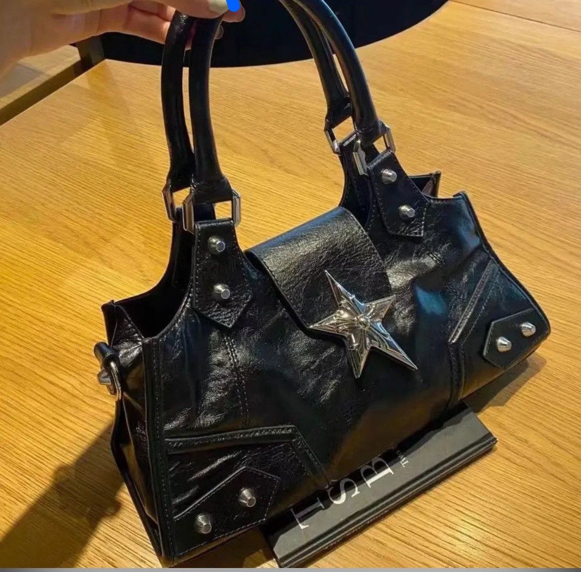 Japanese Brand × Leather Gothic Star Black Hand Bag Size ONE SIZE - 1 Thumbnail