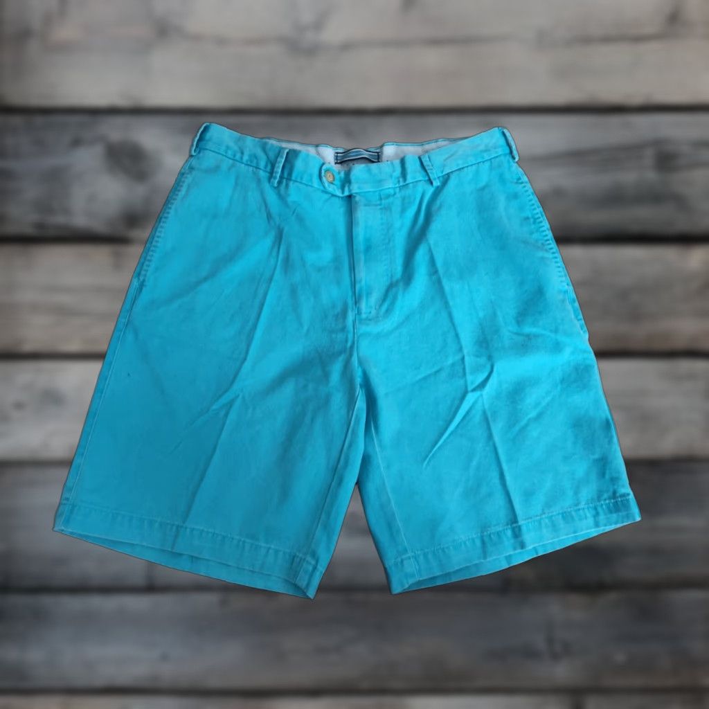 Peter Millar VINTAGE? No, Peter Millar Winston Chino Short Mens 34 Waist 9" Inseam Blue Canvas Cotton Casual Modern Regular Mens Size US 34 / EU 50 - 1 Thumbnail