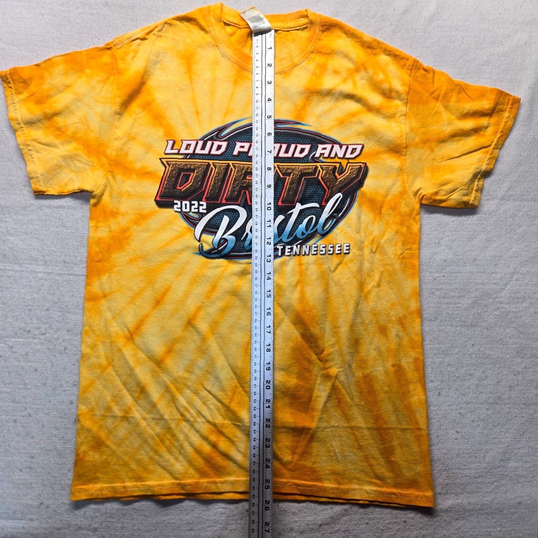 Vintage Bristol TN T-Shirt Dirt Track Racing Yellow Tie Dye Short Sleeve Men's M Medium Shirt Mens M Yellow 90s? Size US M / EU 48-50 / 2 - 7 Thumbnail