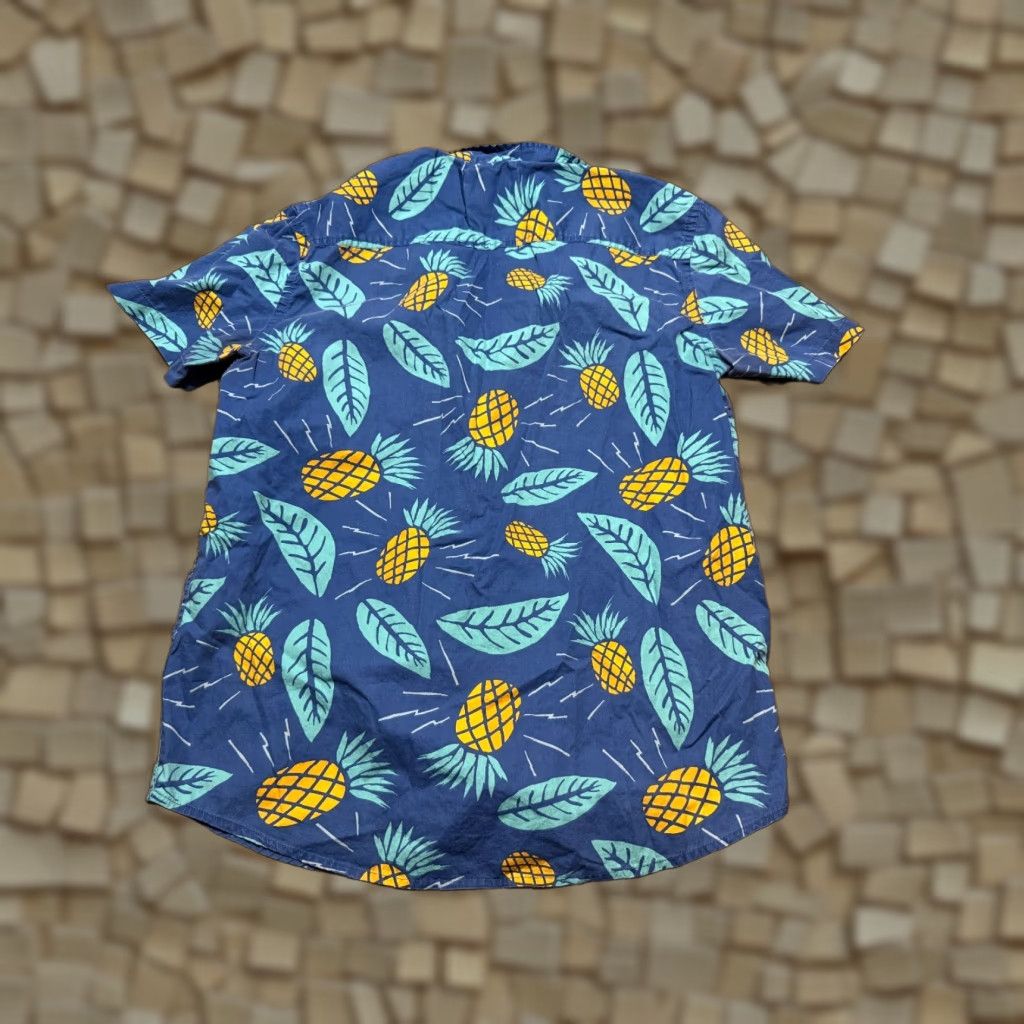 Vintage Urban Pipeline Shirt Men's Medium Blue Green Yellow Button Up Pineapples Size US M / EU 48-50 / 2 - 1 Thumbnail