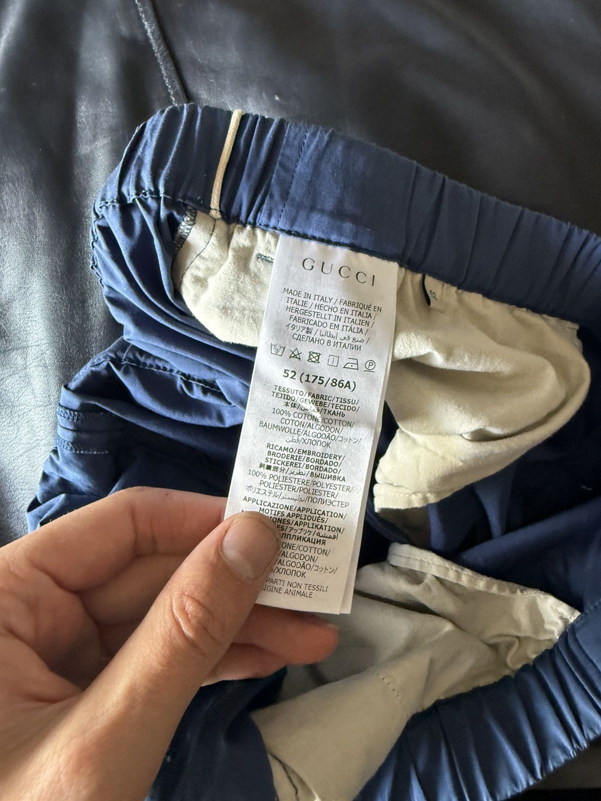 Gucci Gucci Track Pants in Navy Cotton with Side Stripe – Size 52 Size US 30 / EU 46 - 12 Thumbnail