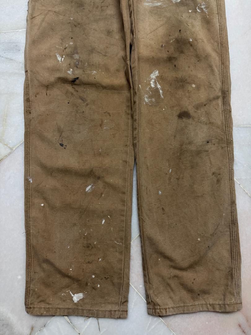 Dickies 💥CRAZY💥VTG DICKIES INSANE THRASHED DUCK WORKWEAR CARPENTER Size US 29 - 7 Thumbnail