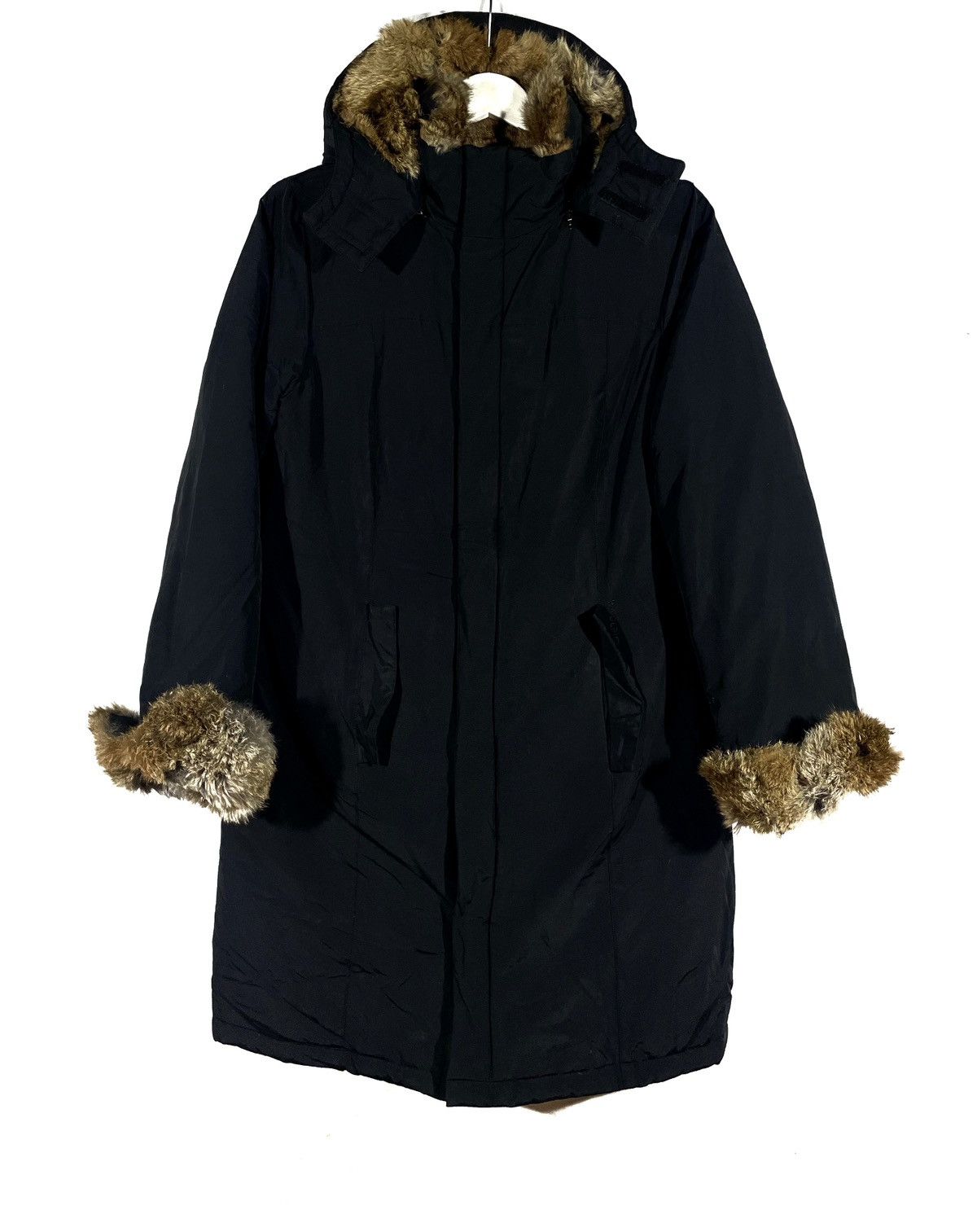 Woolrich Women Parka With Rabbit Fur Coat Down Jacket Size M