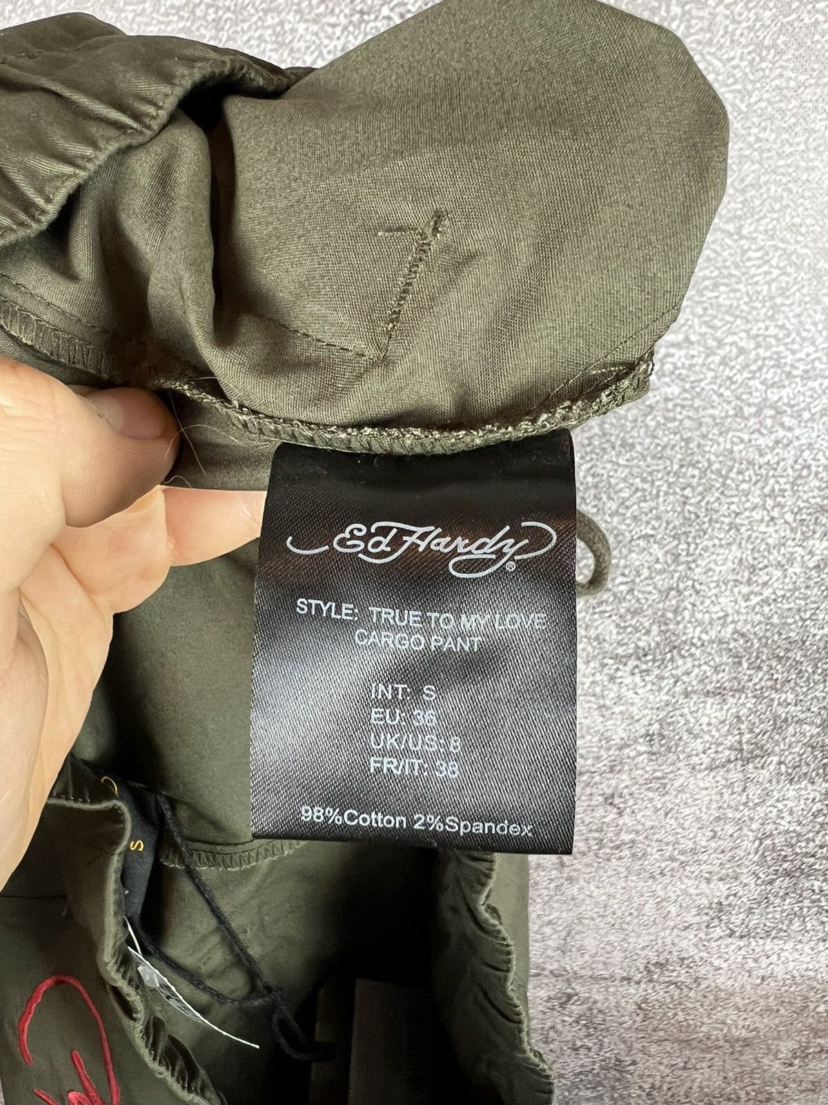 Ed Hardy New‼️ Ed Hardy Cargo pants embroidered logo Christian Audiger Size 28" / US 6 / IT 42 - 11 Thumbnail