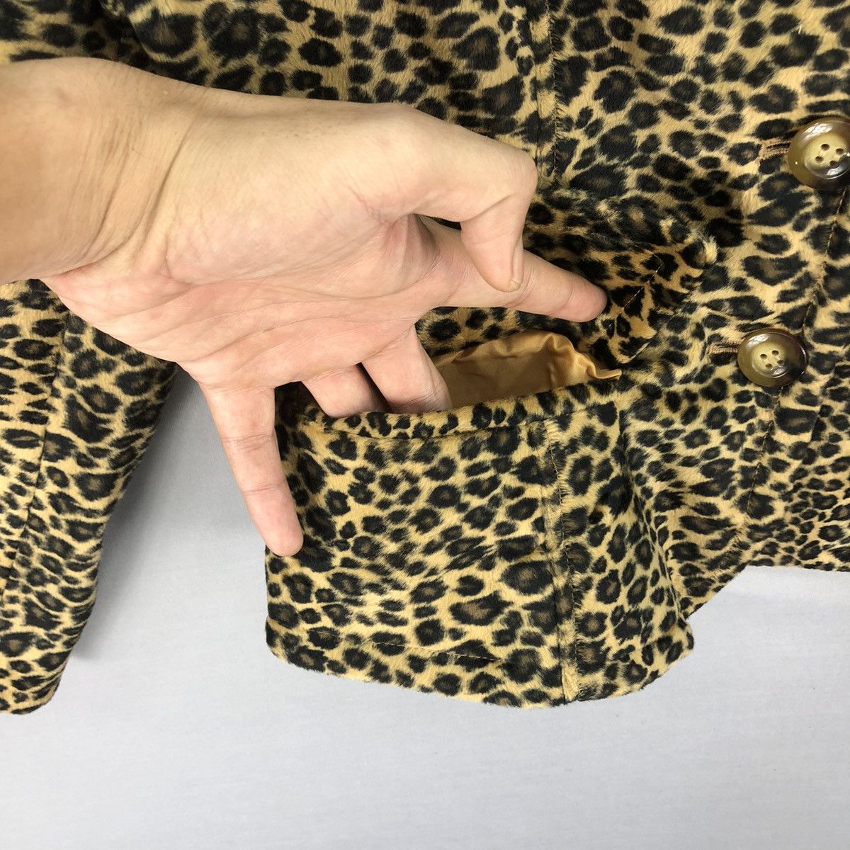 Hysteric Glamour 🇯🇵 Vintage Leopard Print Cropped Jacket Size XS / US 0-2 / IT 36-38 - 6 Thumbnail