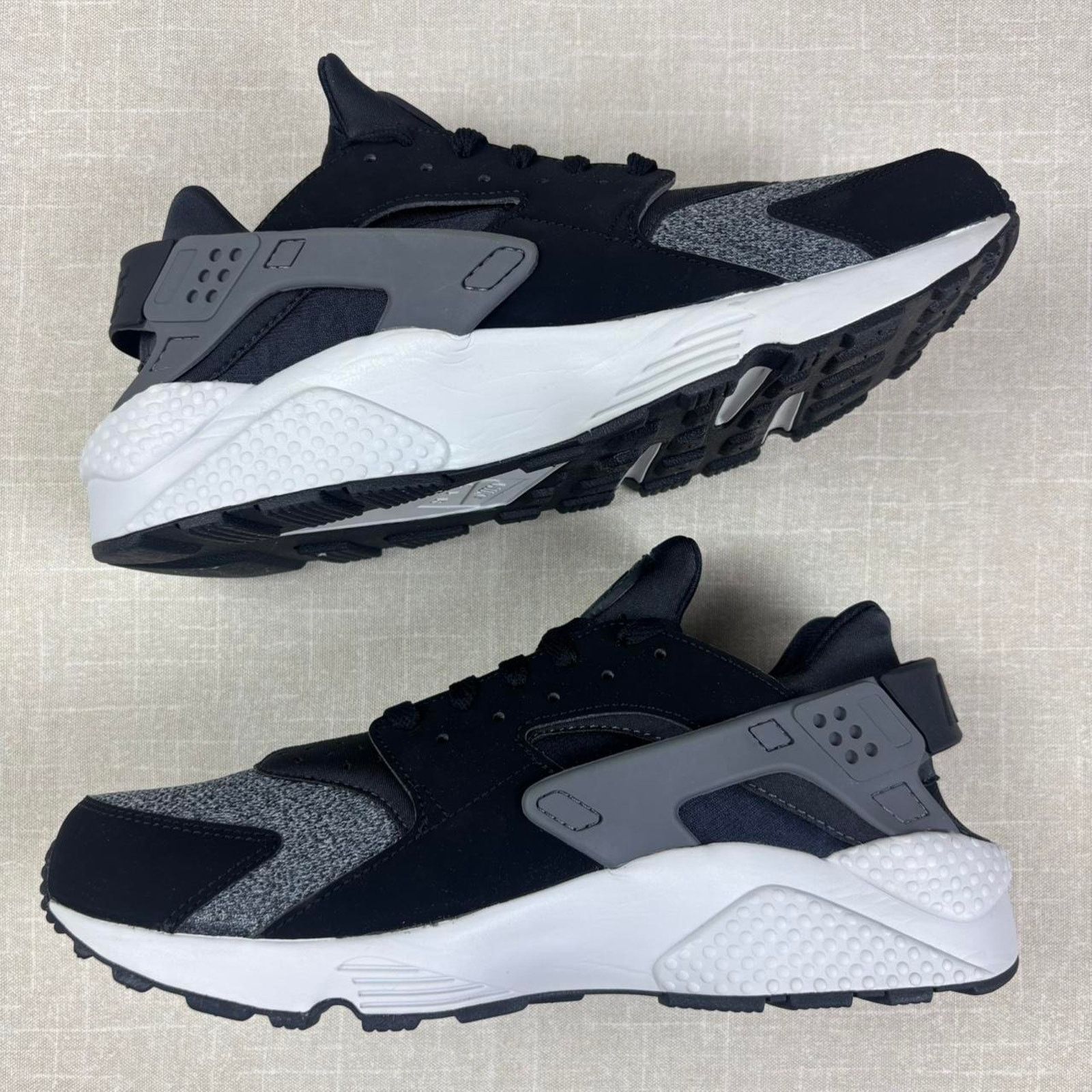 Nike 📞 2021 Nike Air Huarache “Black/Anthracite/Purple” 10W Size US 10 / IT 40 - 4 Thumbnail