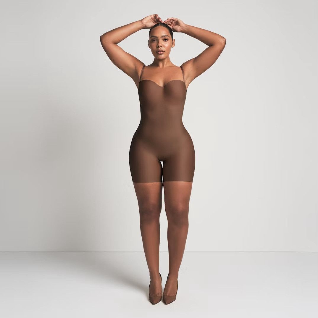 SKIMS Skim Body zoned underwire mid- thigh bodysuit Small Jasper Size S / US 4 / IT 40 - 2 Thumbnail