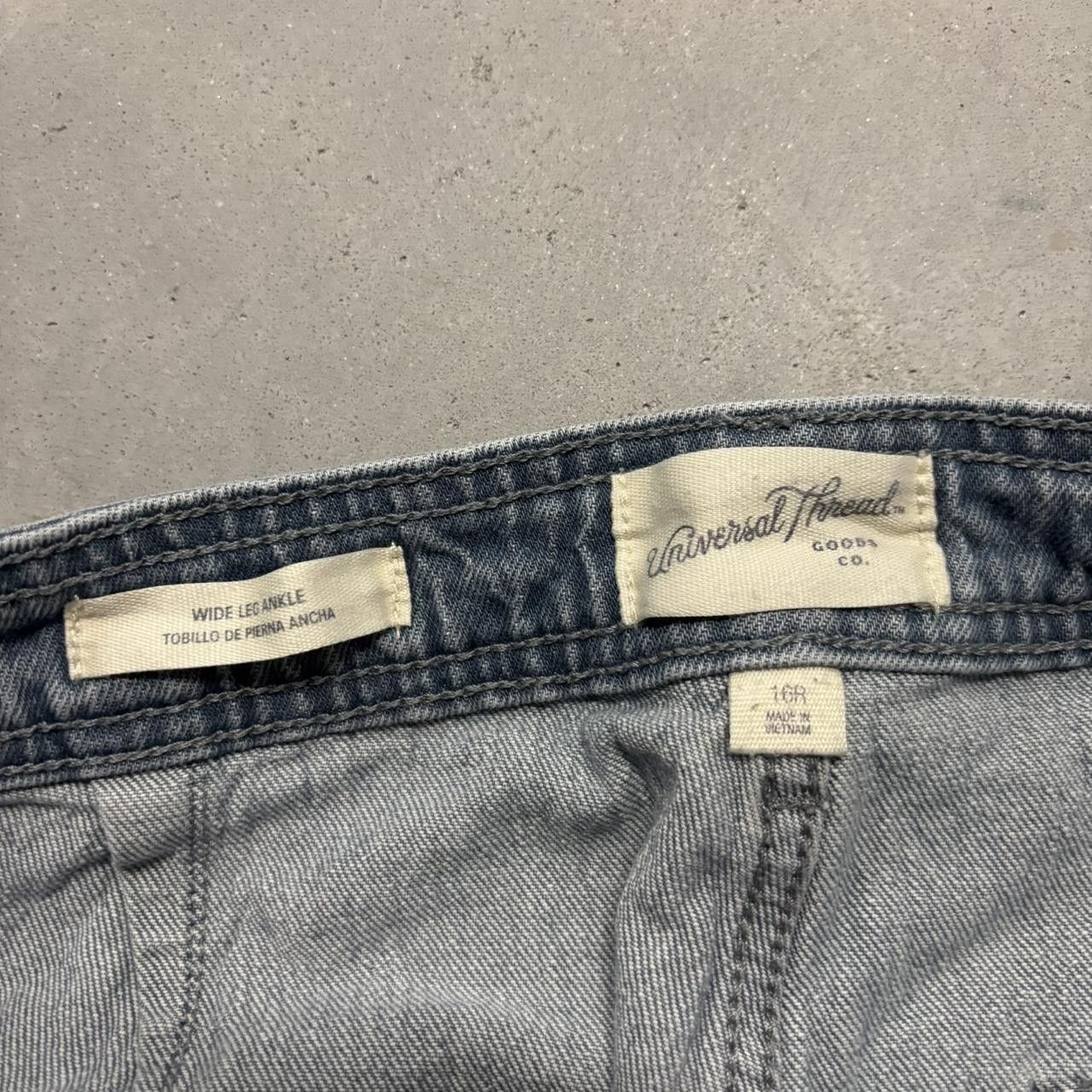 Japanese Brand Crazy Vintage Y2K/2000s Baggy Wide Leg Skater Denim Jeans! Size US 34 / EU 50 - 7 Thumbnail