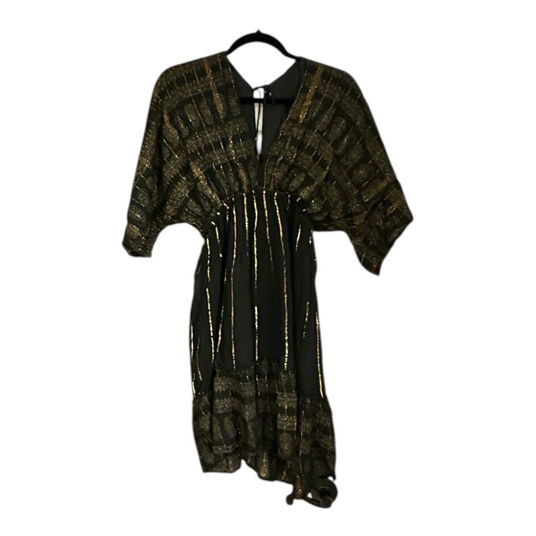 Other Ashley Taylor Metallic Print V-Neck Boho Kimono Dress Size ONE SIZE - 2 Thumbnail