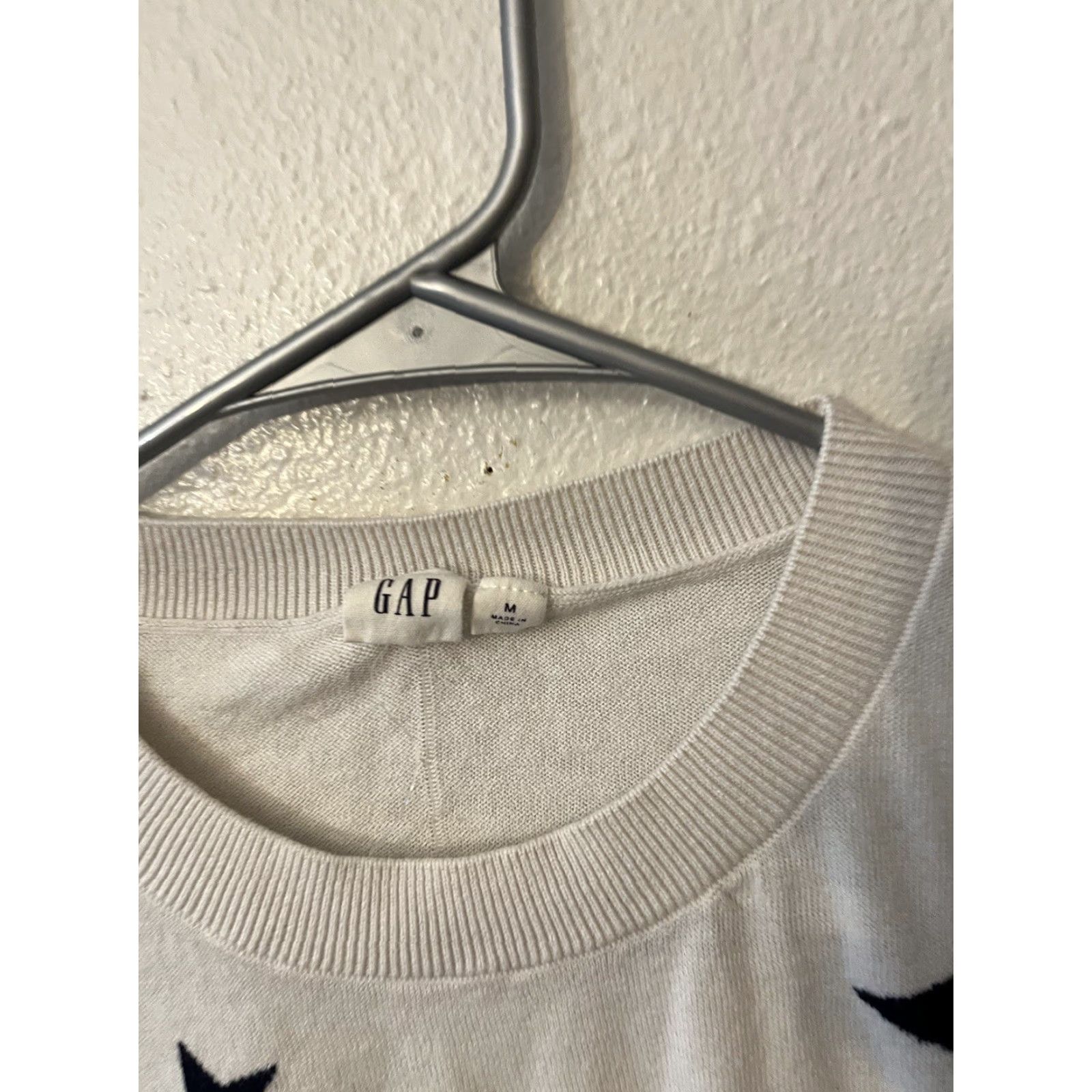 Gap Gap Sweater Womens M Oatmeal Star Lightweight Long Sleeve Knit Pullover Size M / US 6-8 / IT 42-44 - 2 Thumbnail