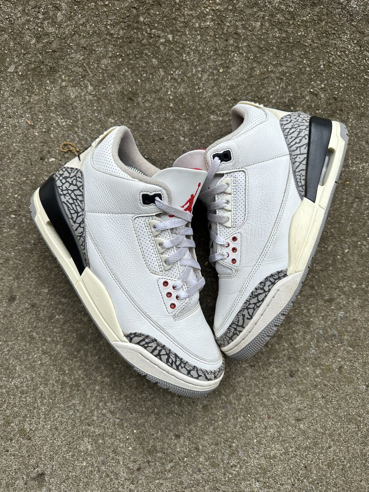 Pre-owned Jordan Nike Air Jordan 3 Retro Reimagined White Cement Size 9 Shoes