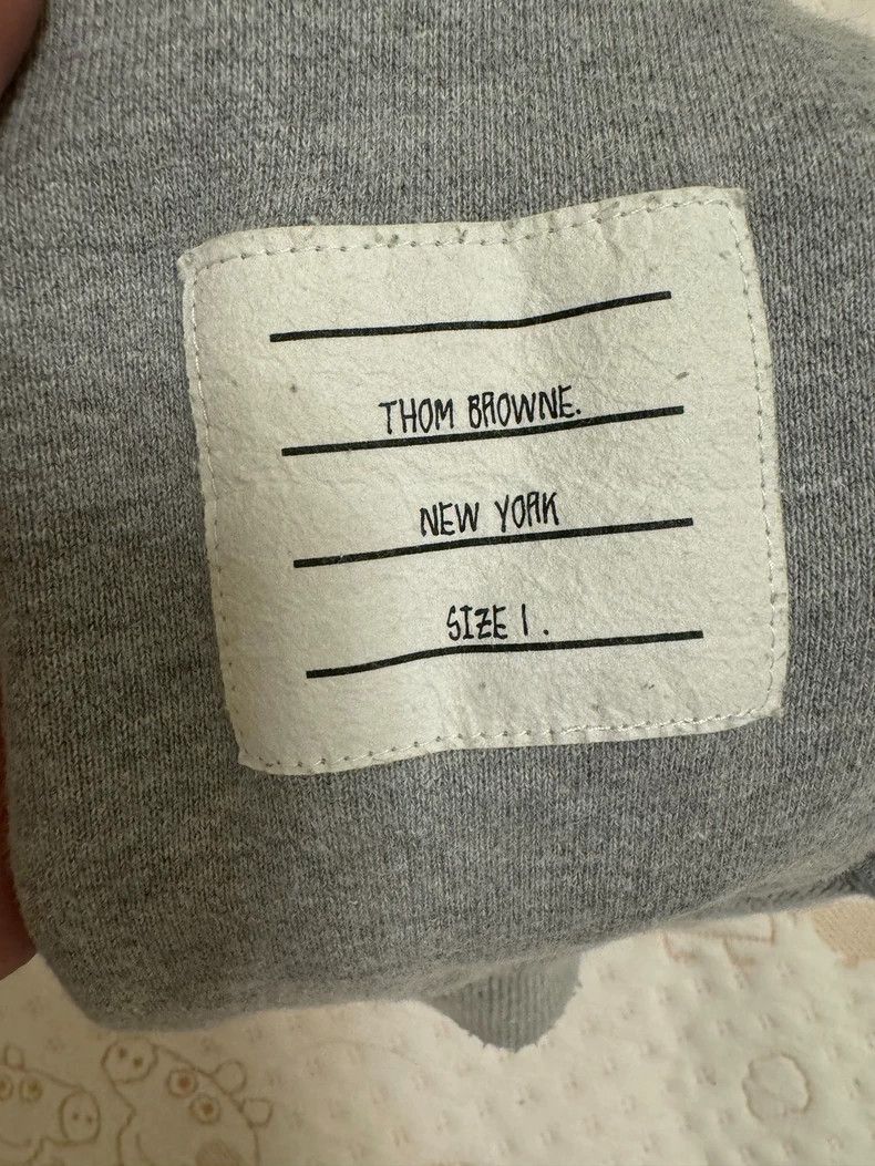 Thom Browne Thom browne Size1 Gray knitted pattern logo sweatpants Size US 27 - 2 Thumbnail