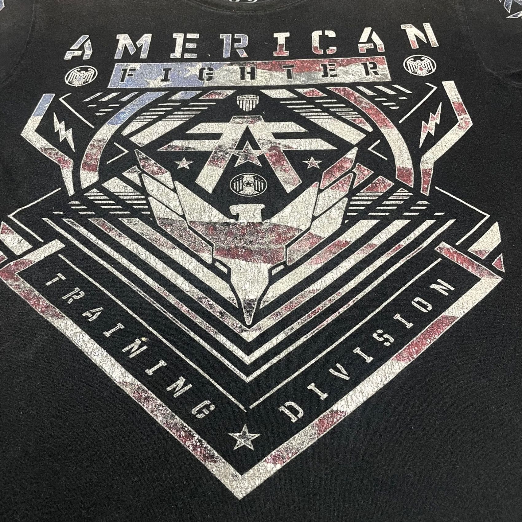Vintage American Fighter Mens XS Black Training Division Graphic Tee USA Size US XS / EU 42 / 0 - 4 Thumbnail