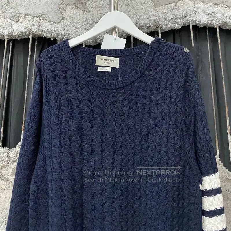 Thom Browne Thom Browne Men's Blue Long Sleeve Sweater . Size US M / EU 48-50 / 2 - 3 Thumbnail