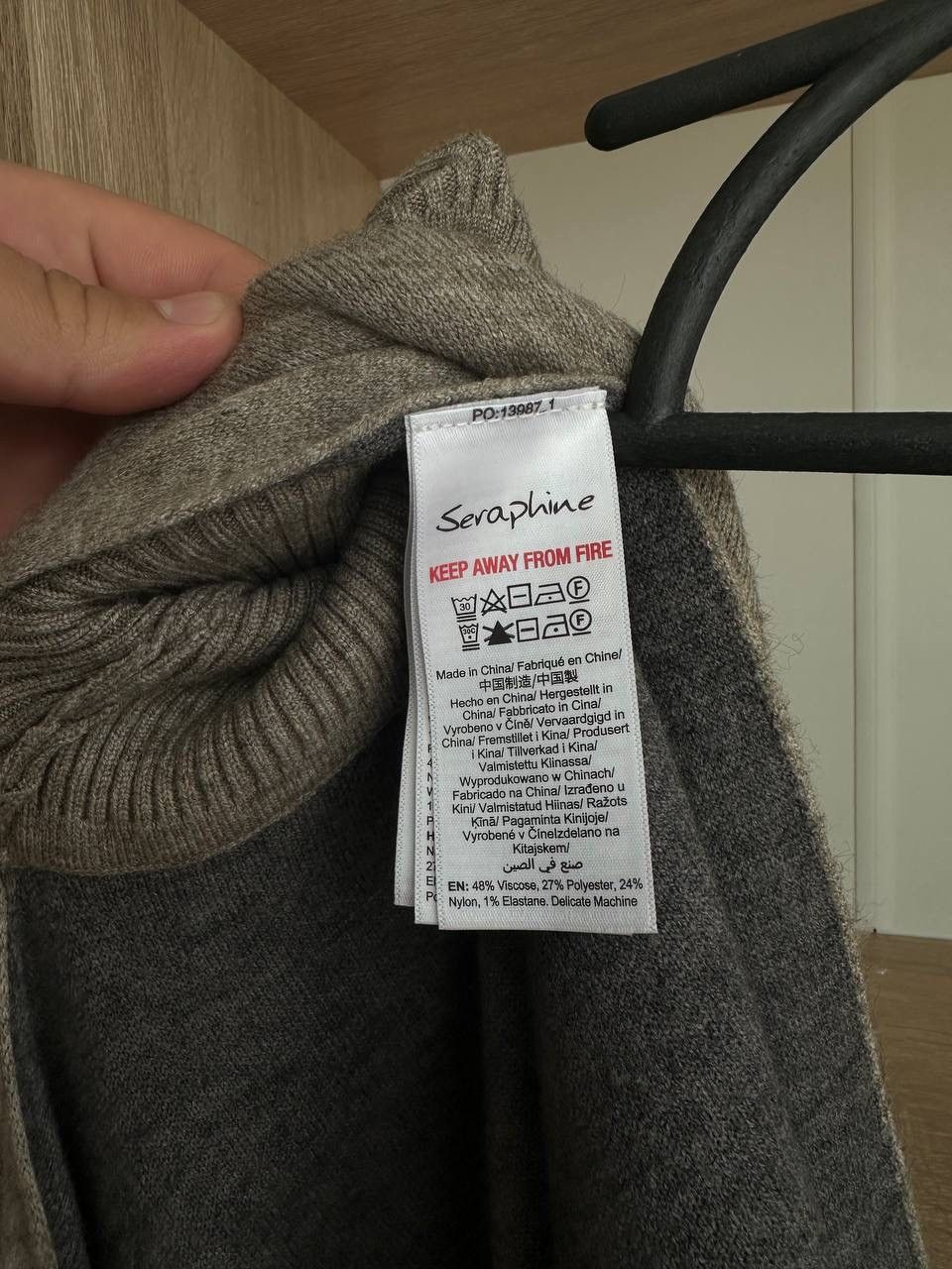 SERAPHIN × Vintage Vintage Poncho Cardigan Seraphin Gray Size US L / EU 52-54 / 3 - 9 Thumbnail