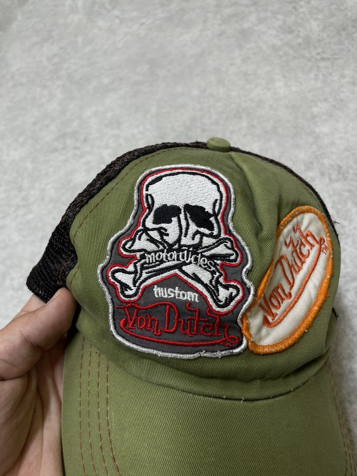 Ed Hardy × Japanese Brand × Von Dutch Von Dutch Military Cap With Skeleton Patch, Full Sleaze Size ONE SIZE - 2 Thumbnail