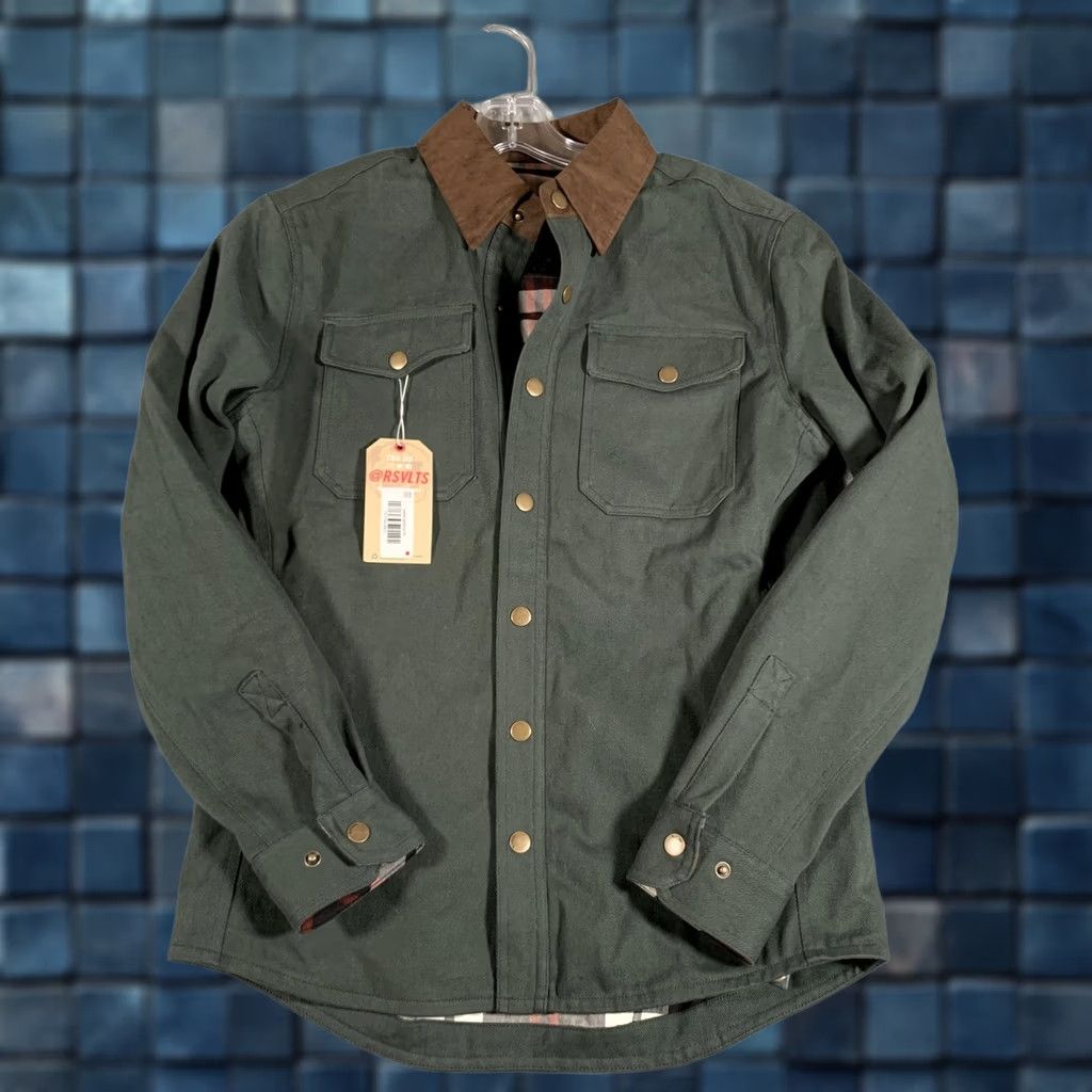 Vintage RSVLTS Roosevelts Jacket Mens XS Green Brown Flannel Lined Corduroy Collar Shirt Jacket” Size US XS / EU 42 / 0 - 1 Thumbnail