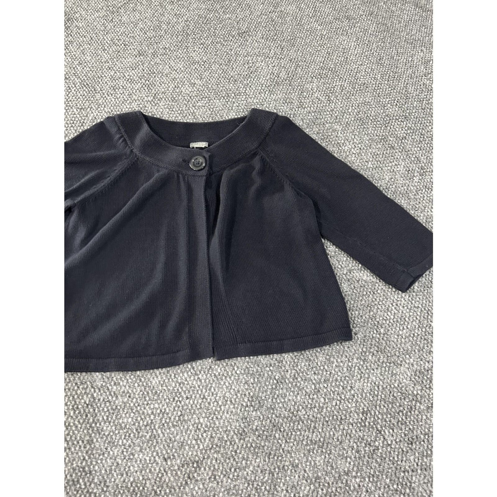 Ann Taylor Ann Taylor Cardigan Womens Small Black 3/4 Sleeve Single Button Knit Size M / US 6-8 / IT 42-44 - 4 Thumbnail