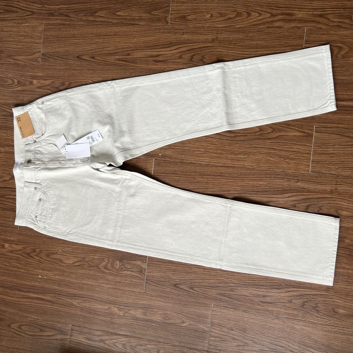 image of Helmut Lang Uniqlo Jeans in Cream, Men's (Size 33)