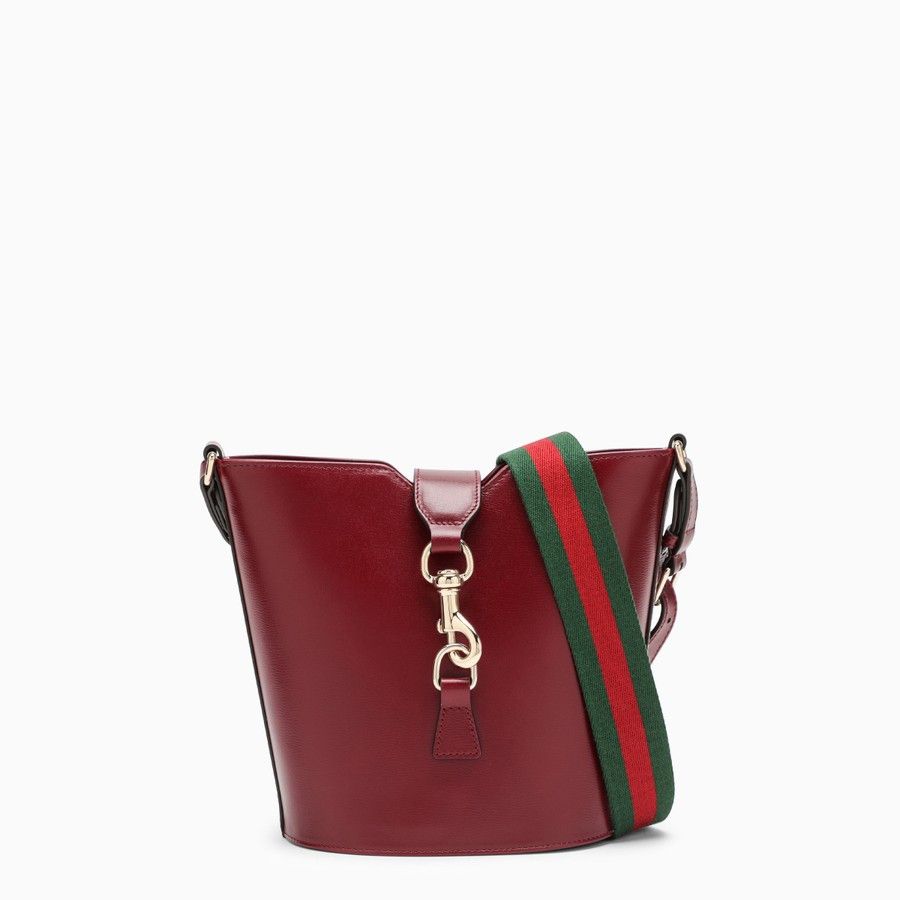 Gucci o1d2blof0824 Size: OS / Leather Mini Bucket Bag in Dark Red Size ONE SIZE - 1 Thumbnail