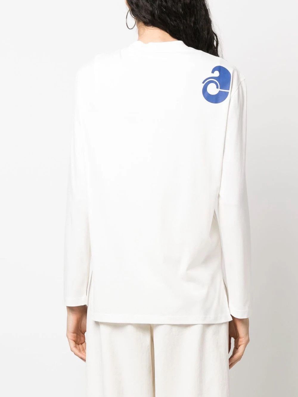Courreges o1mle1224 Long Sleeve T-Shirts in White Size L / US 10 / IT 46 - 4 Thumbnail