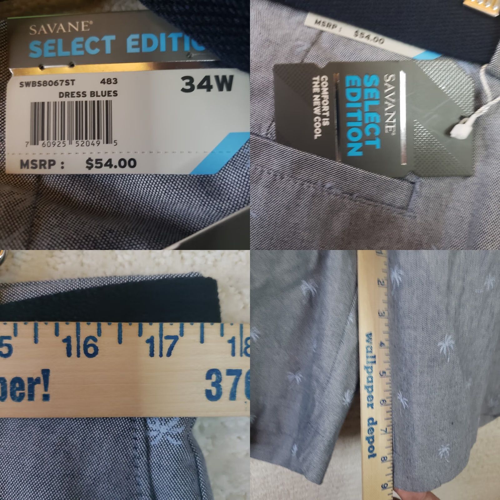 Savane Savane Select Edition Bermuda Shorts Men 34 Blue Belted Palm Trees Flat Front Cotton New Size US 34 / EU 50 - 8 Thumbnail