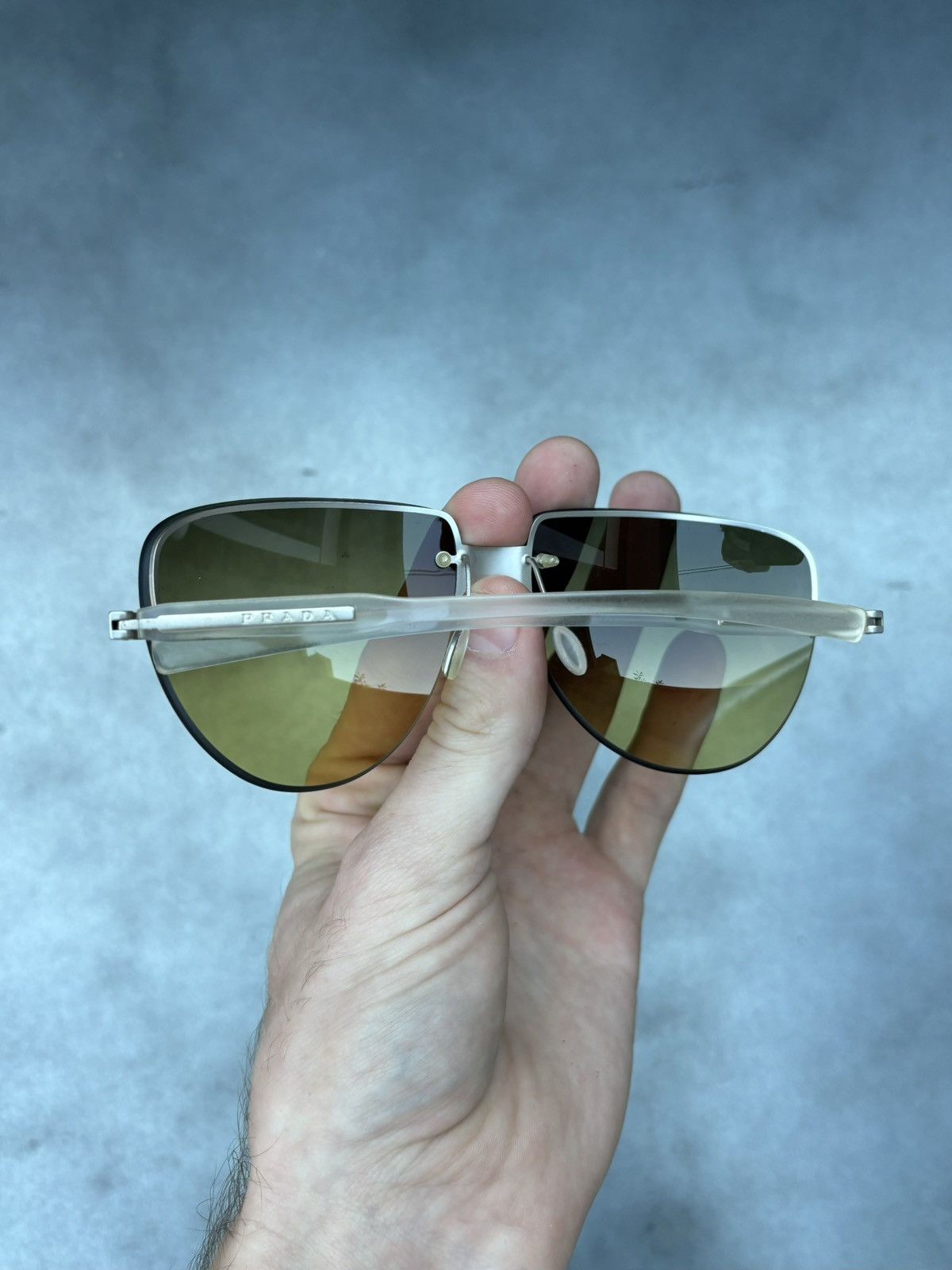 Prada × Vintage S/S 2000 Prada Sunglasses SPR 73A Rimless Vintage Prada Y2K Size ONE SIZE - 7 Thumbnail