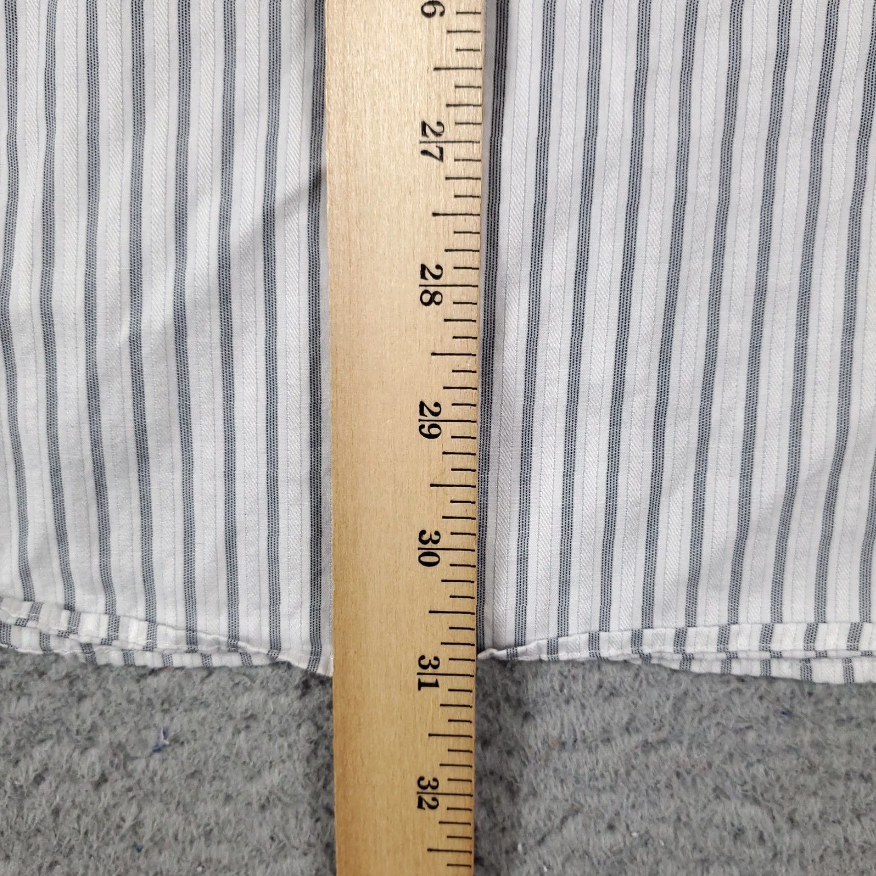 Tommy Bahama Tommy Bahama Shirt Mens 16.5 Gray White Striped Dress Button Up Long Sleeve Shirt Adult Regular Cotton 100% Vintage: No Size 42R - 5 Thumbnail