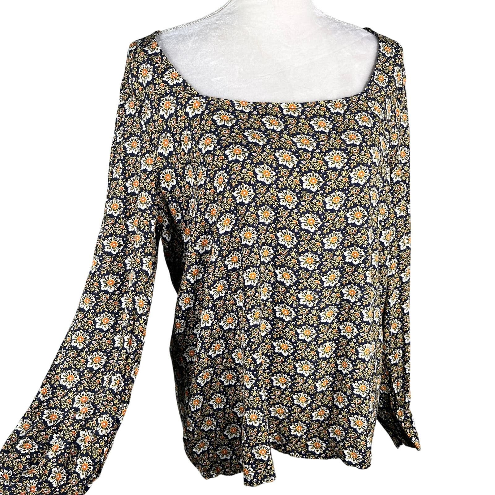Loft Loft Top Blouse Floral Long Sleeves Medium New Size M / US 6-8 / IT 42-44 - 4 Thumbnail