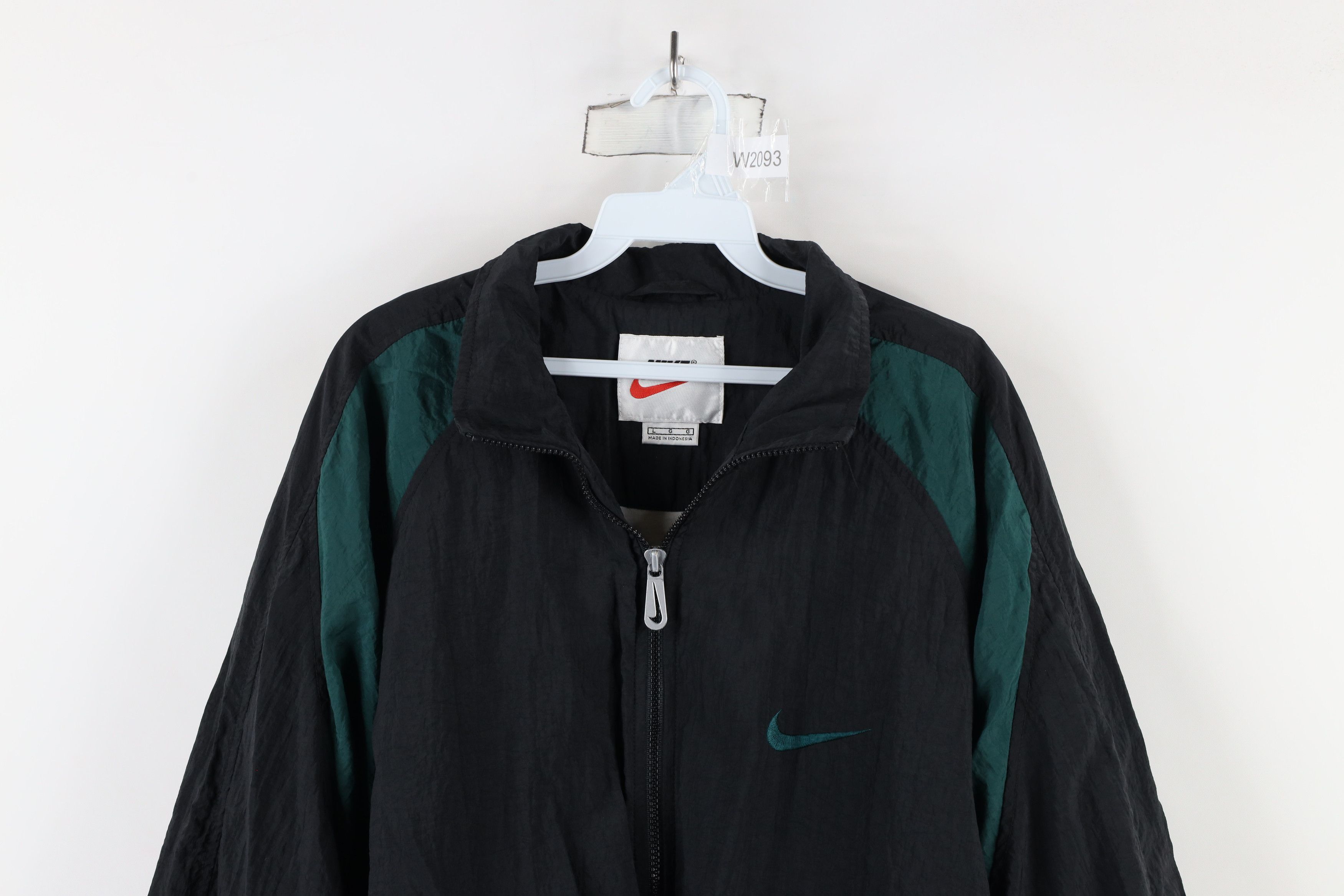 Nike × Vintage Vintage 90s Nike Scott Mini Swoosh Lined Windbreaker Jacket Size US L / EU 52-54 / 3 - 2 Thumbnail