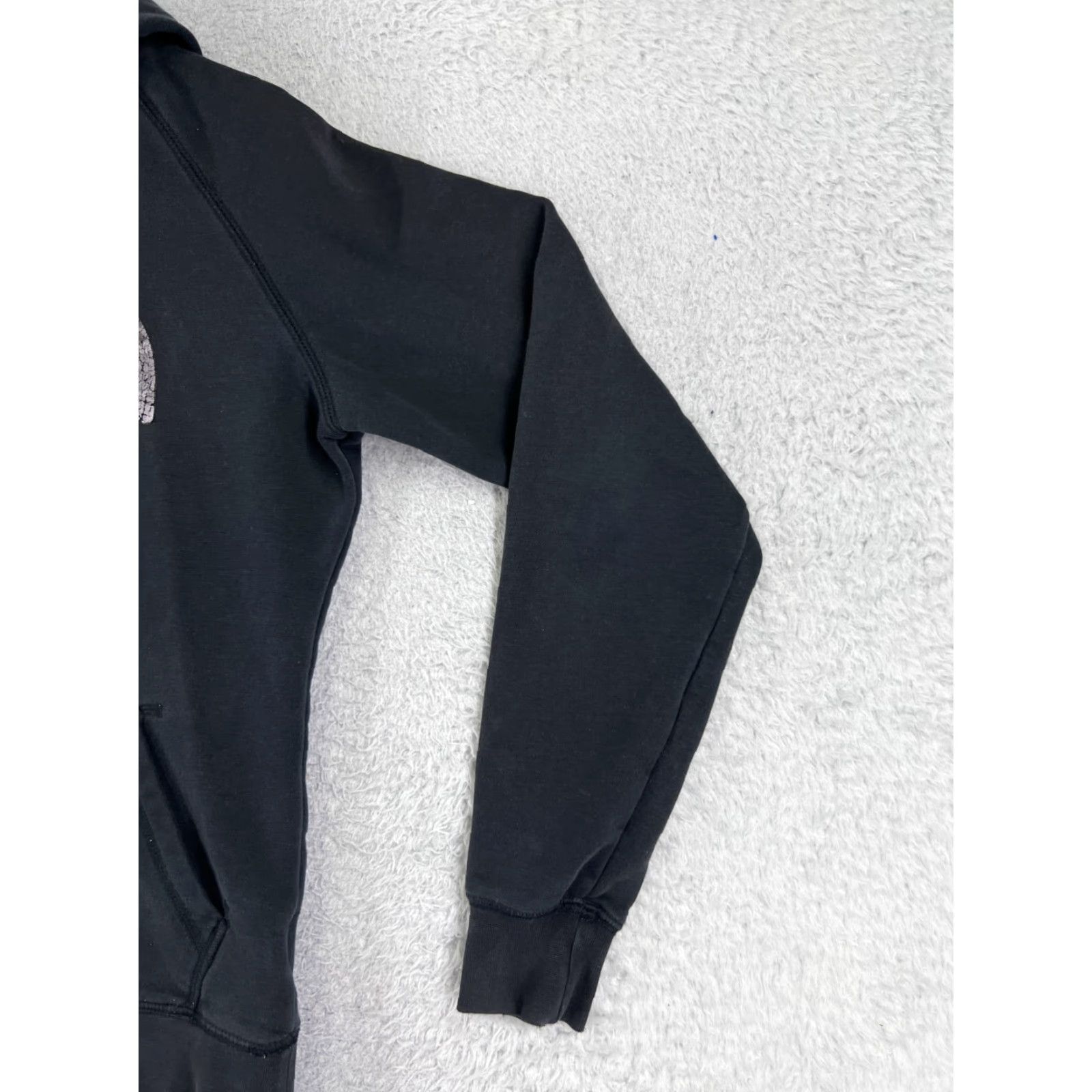 The North Face The North Face Womens Hoodie Sweater Small Black Jersey Cotton Kangaroo Pocket Logo Pockets 90s Outdoor Sports Mens Womens Size S / US 4 / IT 40 - 6 Thumbnail