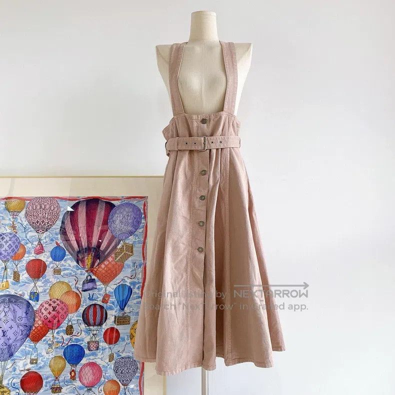 Dior Dior Pink denim strap dress Size S / US 4 / IT 40 - 1 Thumbnail