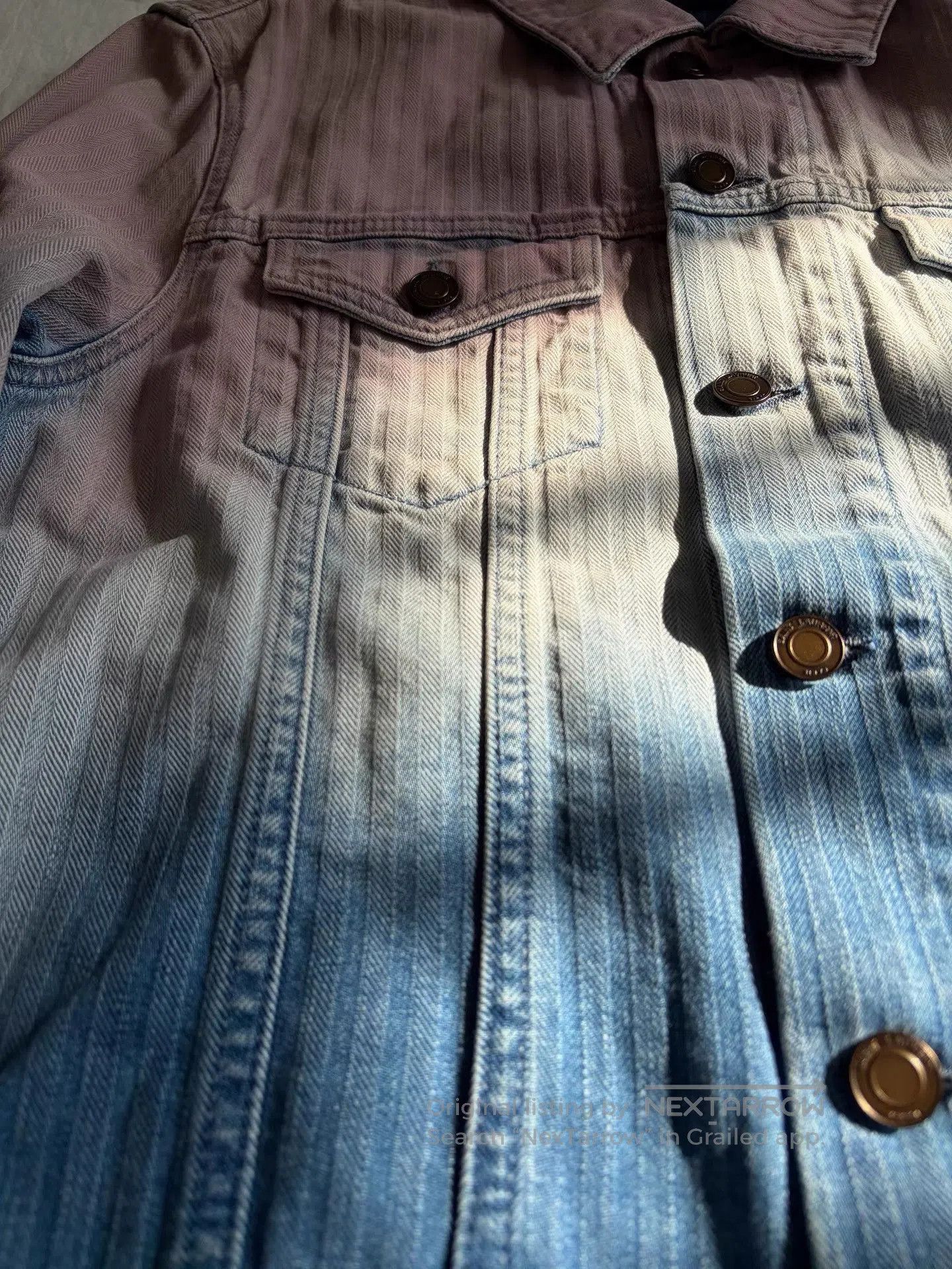 Saint Laurent Paris Gradient Multi Denim Jacket - XL. Size US XL / EU 56 / 4 - 5 Thumbnail
