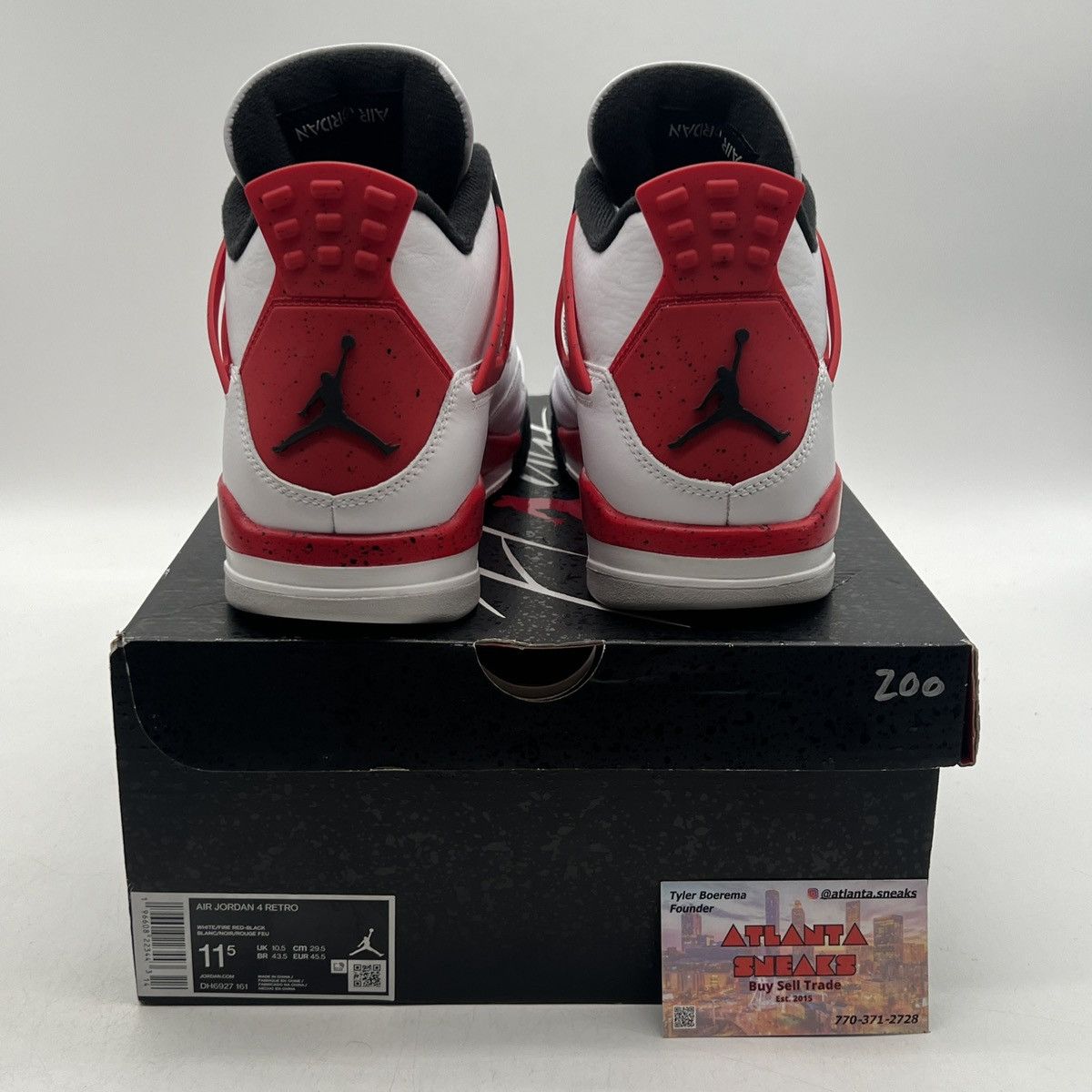 Jordan Brand Air Jordan 4 red cement Size US 11.5 / EU 44-45 - 3 Thumbnail