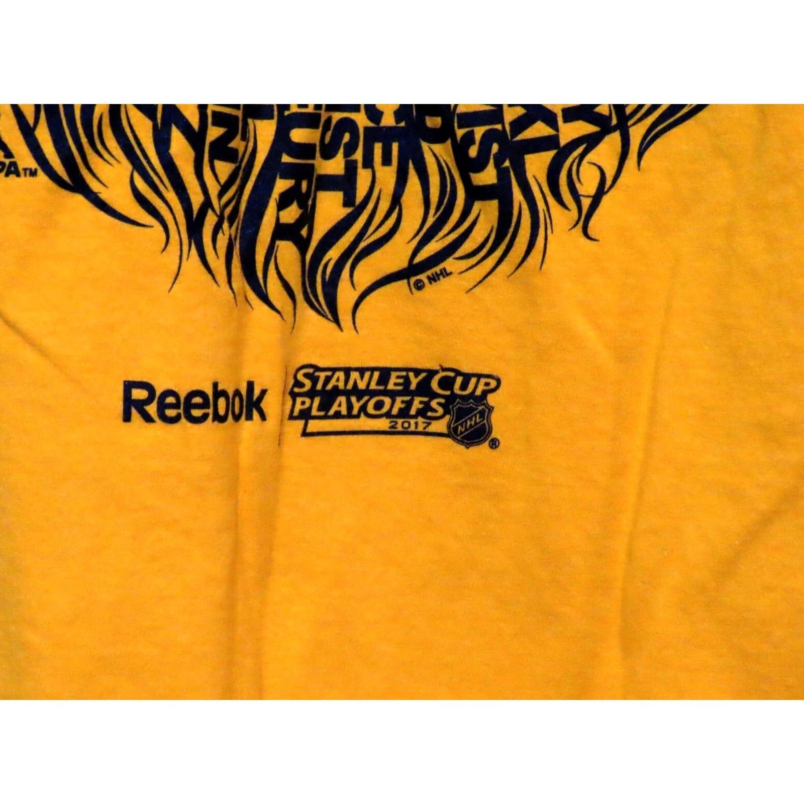 Reebok VINTAGE Reebok Pittsburgh Penguins Stanley Cup Playoffs NHL 2017 Gold Tshirt Mens Small Size US S / EU 44-46 / 1 - 5 Thumbnail