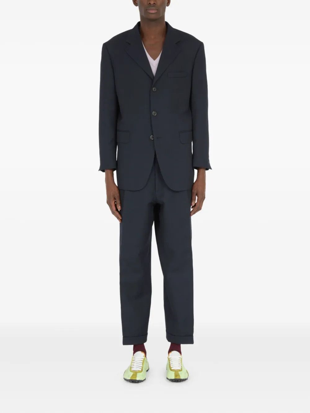 Maison Margiela o1mle0326 Single Breasted Blazer In Navy Blue Size US XL / EU 56 / 4 - 2 Thumbnail