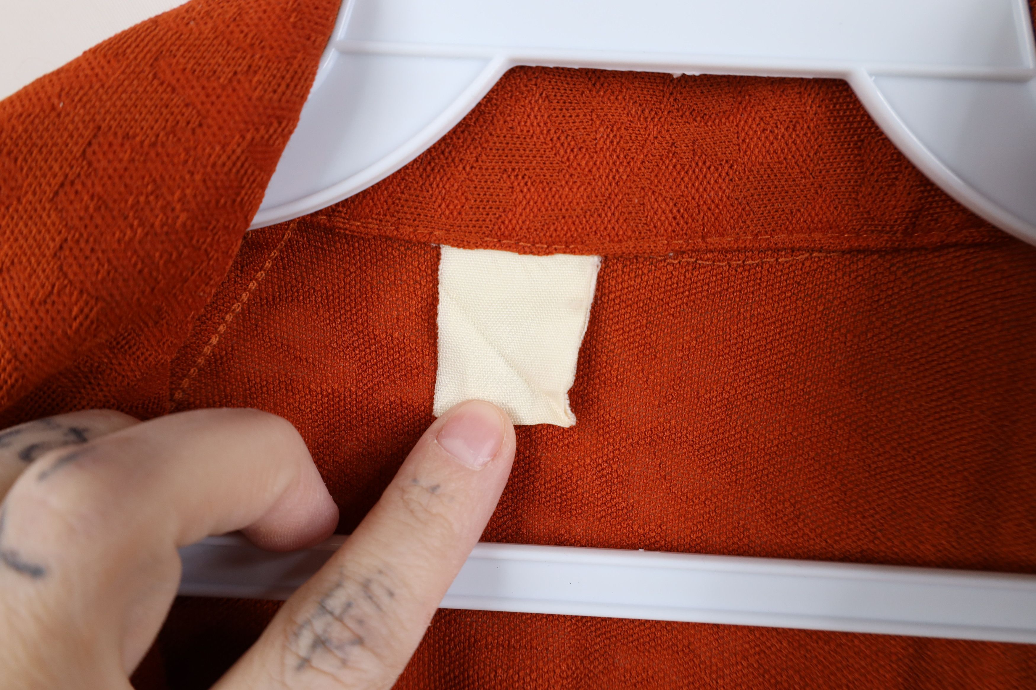 Vintage Vintage 60s 70s Streetwear Knit Collared Polo Orange USA Size US L / EU 52-54 / 3 - 8 Thumbnail