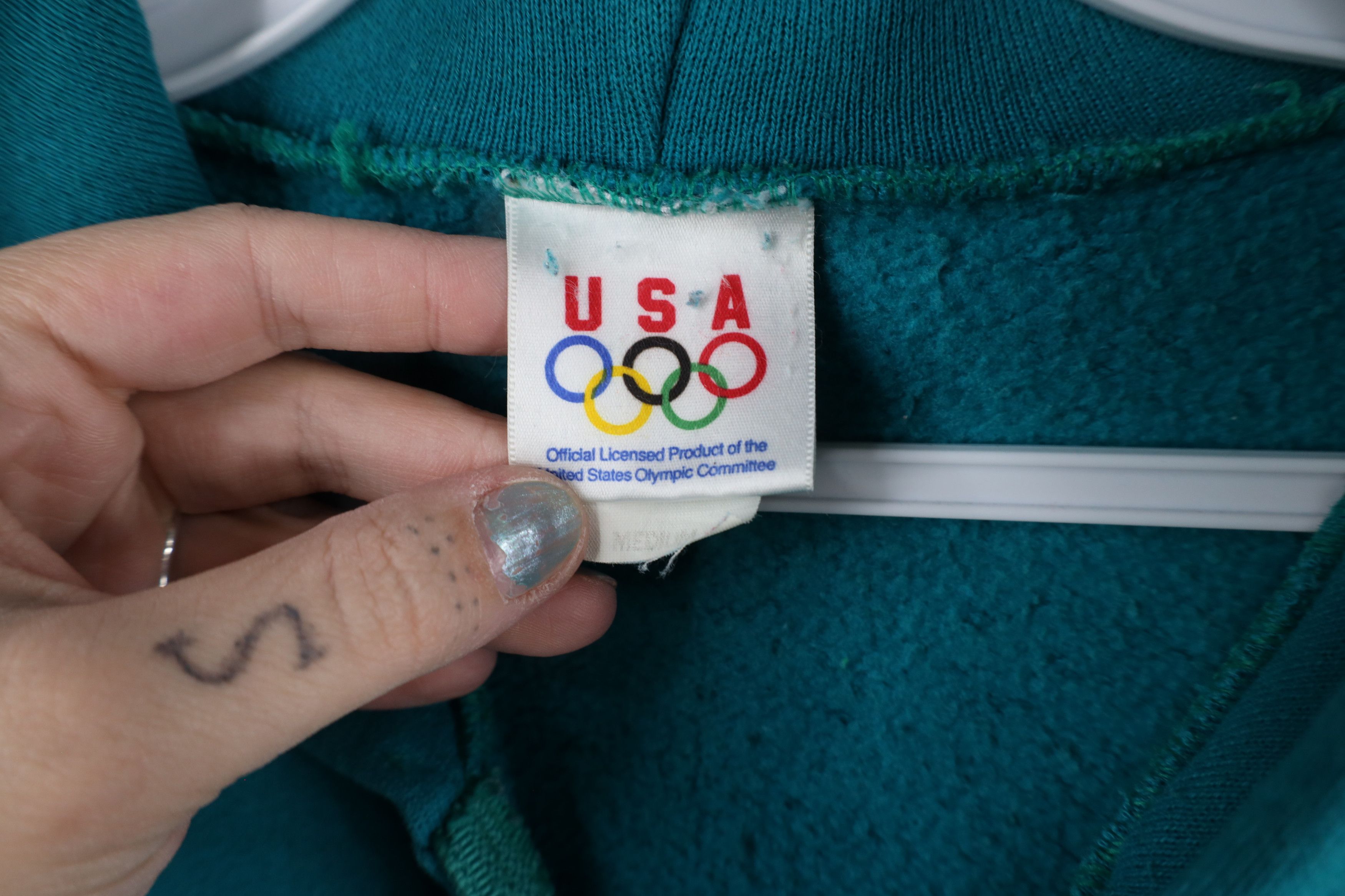 Vintage Vintage 90s USA Olympics Full Zip Hoodie Sweatshirt USA Size US M / EU 48-50 / 2 - 10 Thumbnail