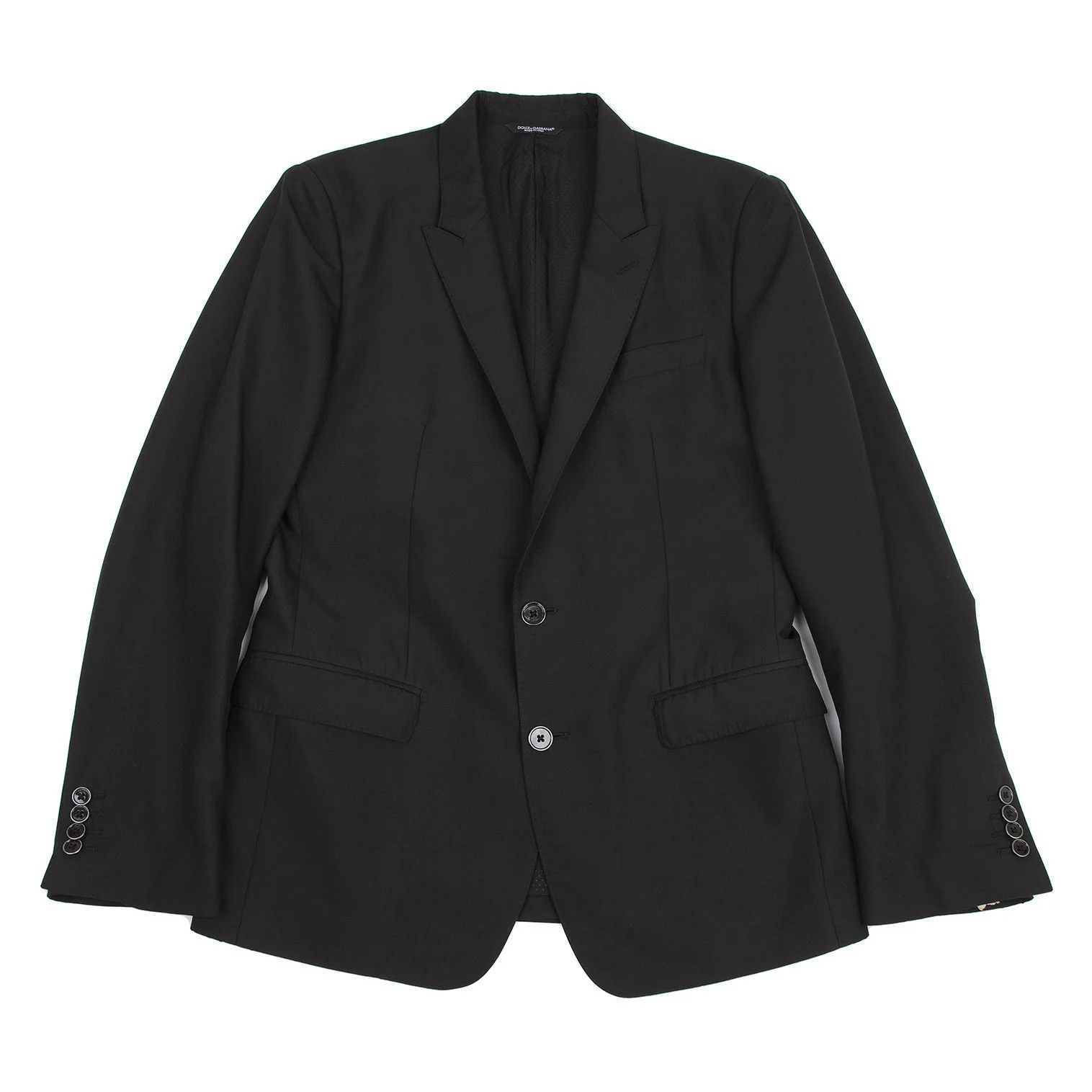 Dolce & Gabbana Wool Silk Peak Lapel Jacket in Black Size 48 Size US M / EU 48-50 / 2 - 1 Thumbnail