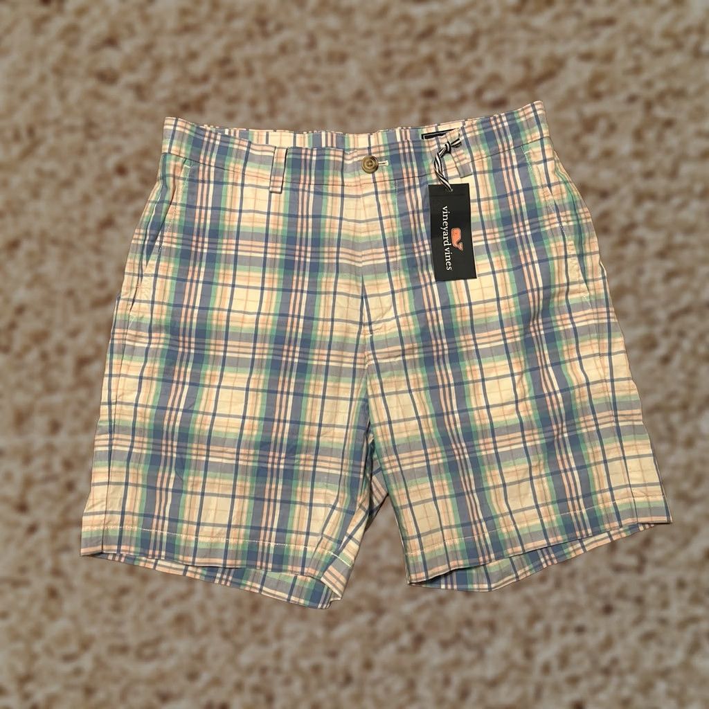 Vineyard Vines Vineyard Vines Breaker Shorts Men's 32 Pastel Plaid Chino Preppy Short New! Size US 32 / EU 48 - 1 Thumbnail