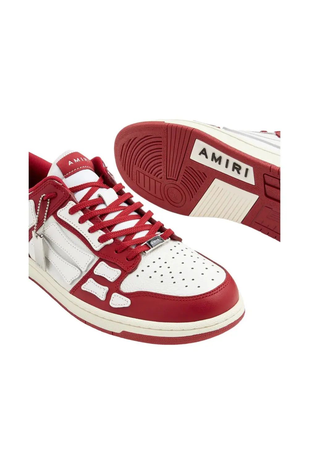 Amiri oc11z0225 Skeleton Low-Top-Sneakers in White & Red Size US 10 / EU 43 - 3 Thumbnail