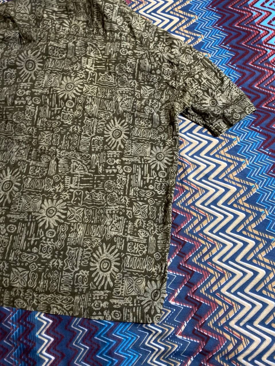 Vintage Short Sleeve Abstract Print Button Up Down Shirt Size US L / EU 52-54 / 3 - 8 Thumbnail