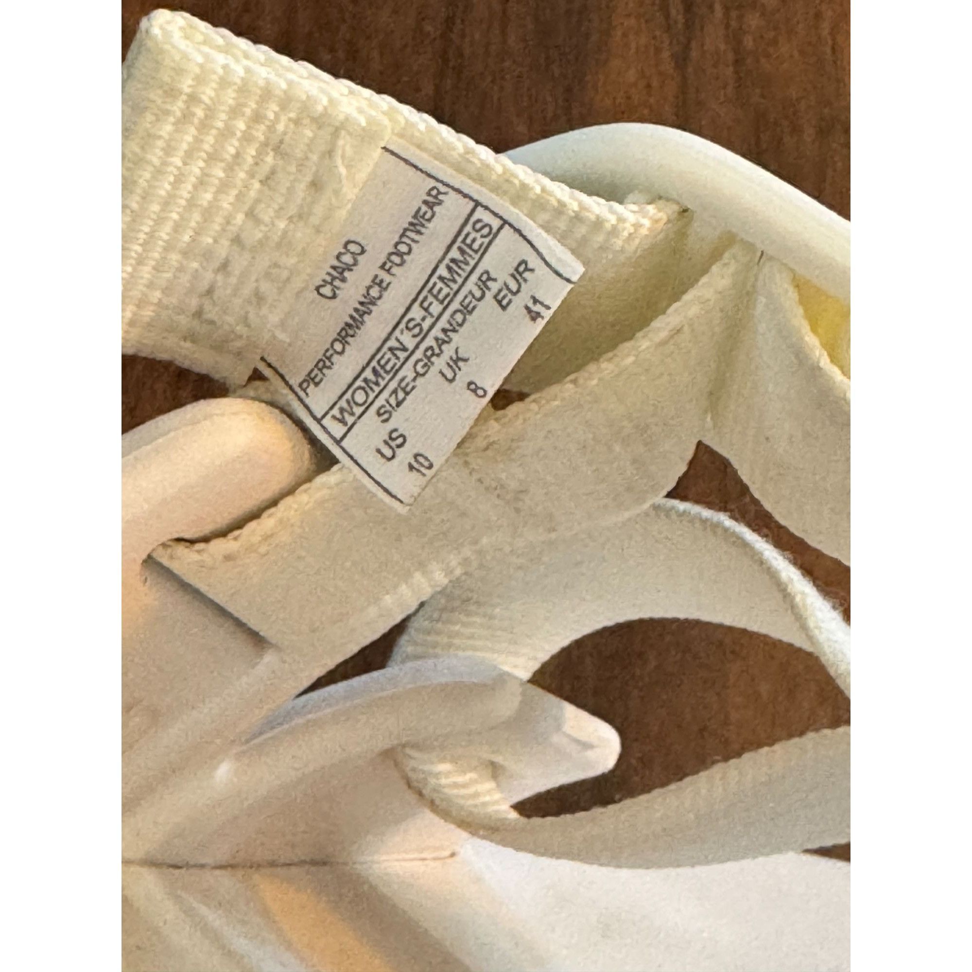 Chaco Chaco Womens Chillos White Slip-On Sandals Sz 10 Adjustable Size US 10 / IT 40 - 3 Thumbnail