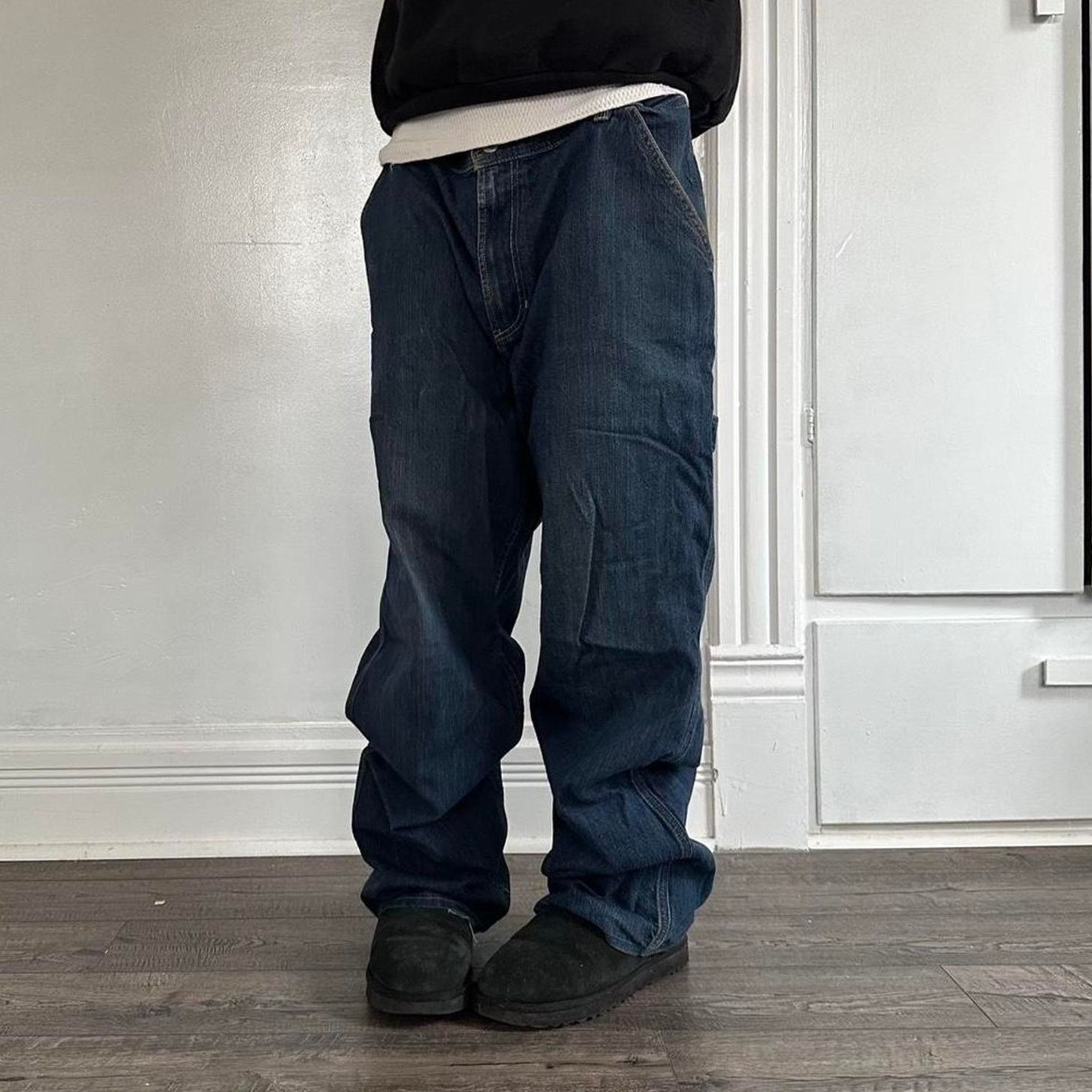 Tommy Hilfiger Vintage Y2K Dark Denim Baggy Tommy Hilfiger Carpenter Jeans Size US 38 / EU 54 - 2 Thumbnail