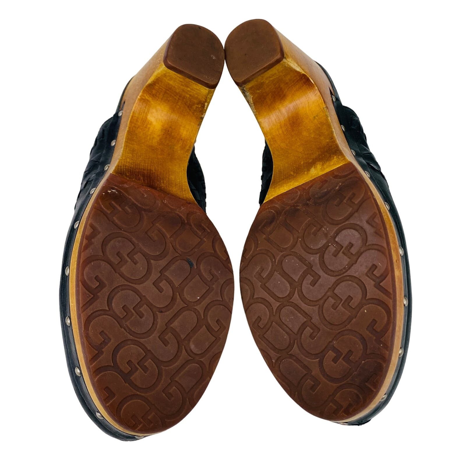 Other Ugg Australia Vivica Woven Black Leather Clogs 8 Studs Size US 8 / IT 38 - 10 Thumbnail