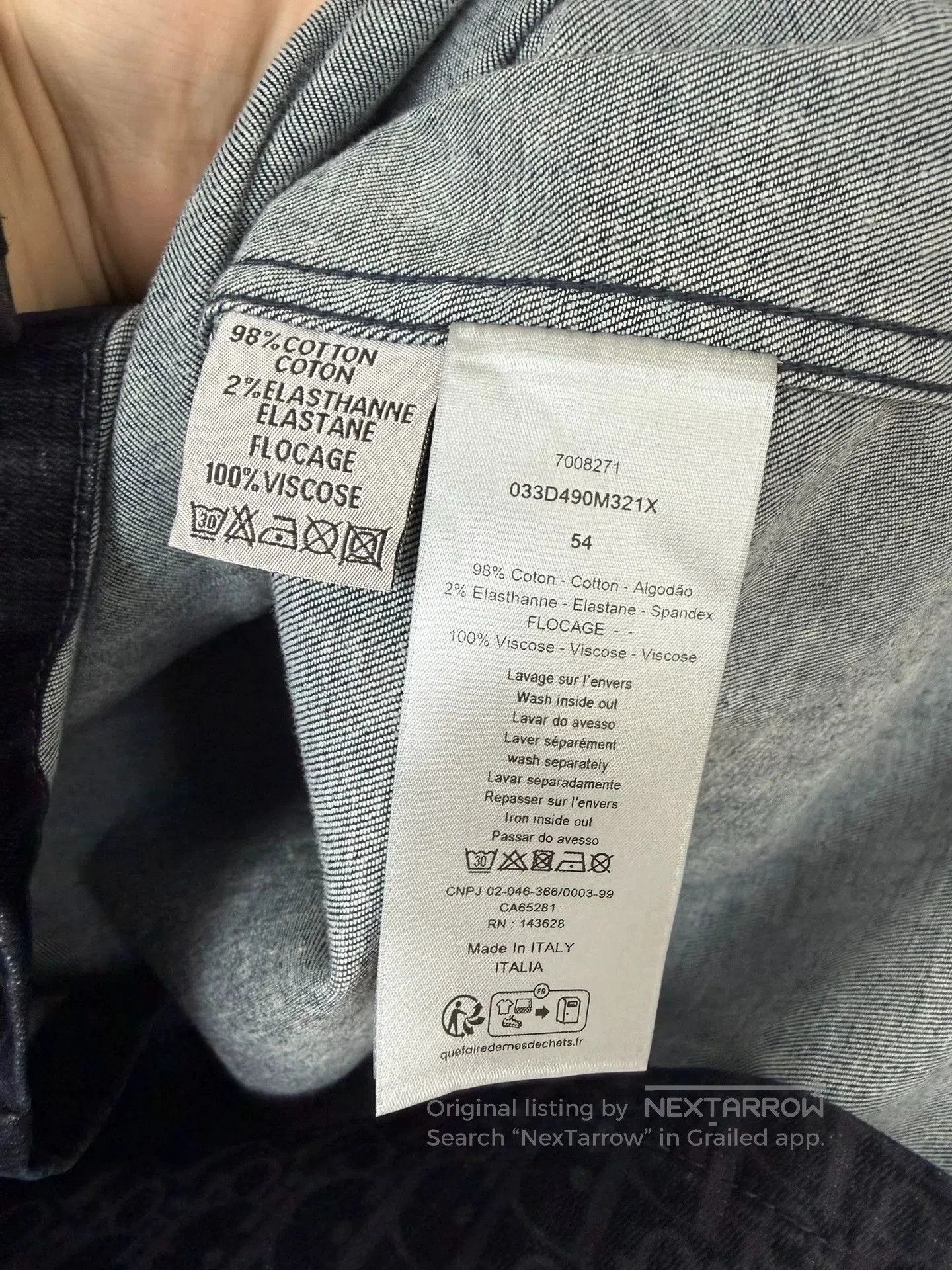 Dior Dior Black Velour Print Denim Shirt. Size US XXL / EU 58 / 5 - 3 Thumbnail