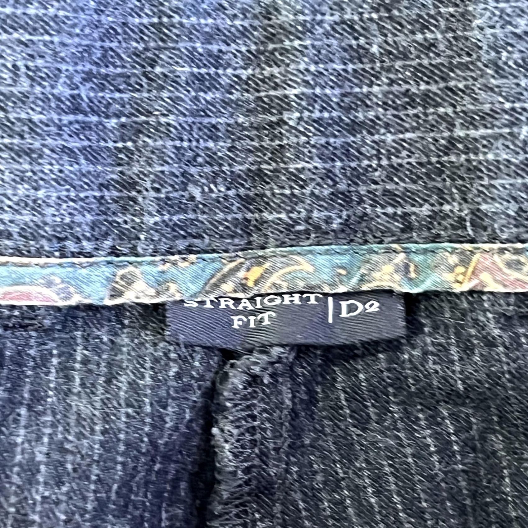 Dockers Y2K Dockers D2 Pants Mens 36x32 Gray Stripe Chino Straight Fit Cotton Daper Size US 36 / EU 52 - 4 Thumbnail