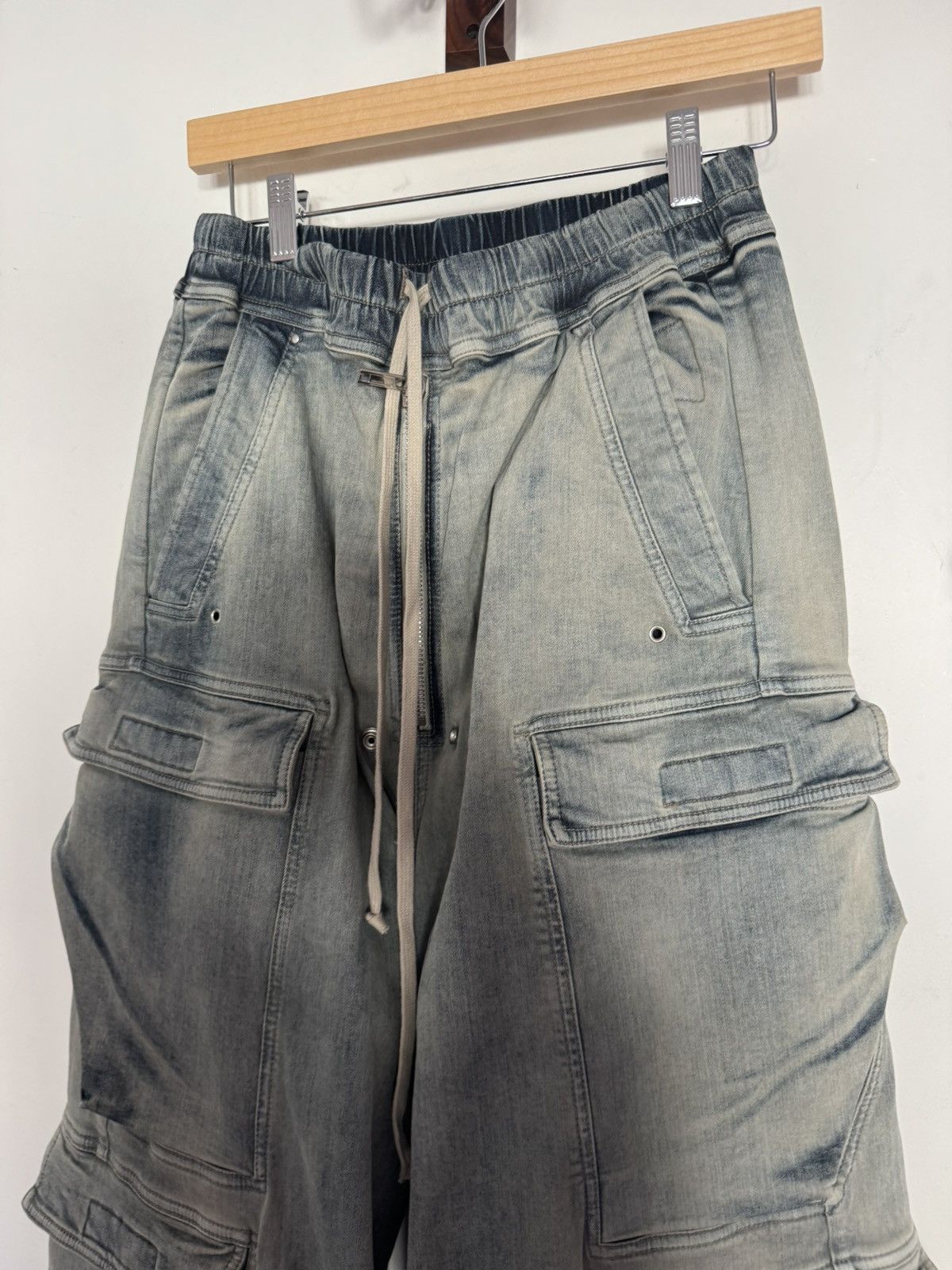 Rick Owens Sky Denim Cargobelas Size US 30 / EU 46 - 2 Thumbnail