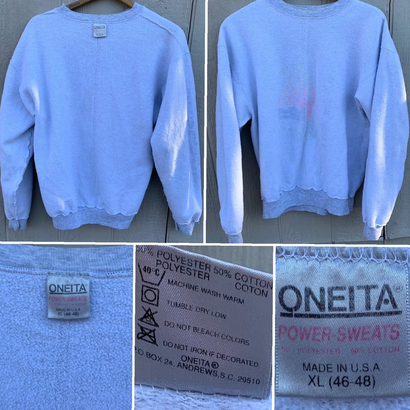 Vintage VINTAGE Leisure Time Resorts Cascade neon graphics sweatshirt Oneita Power Sweats XL Gray Men Pullover Crew Neck 80s 90s Neon Graphics Size US XL / EU 56 / 4 - 6 Thumbnail